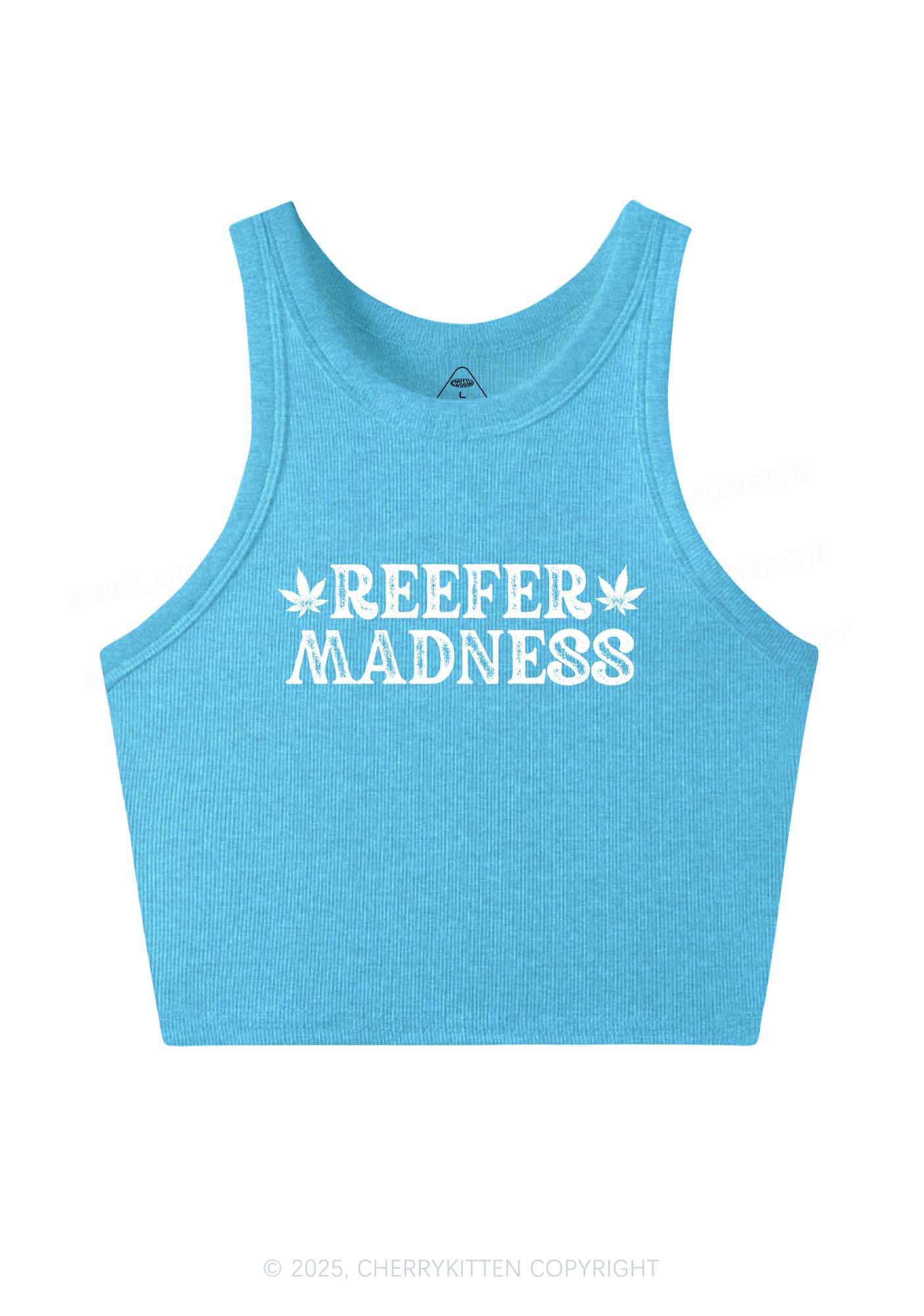 Green Madness Y2K Crop Tank Top Cherrykitten