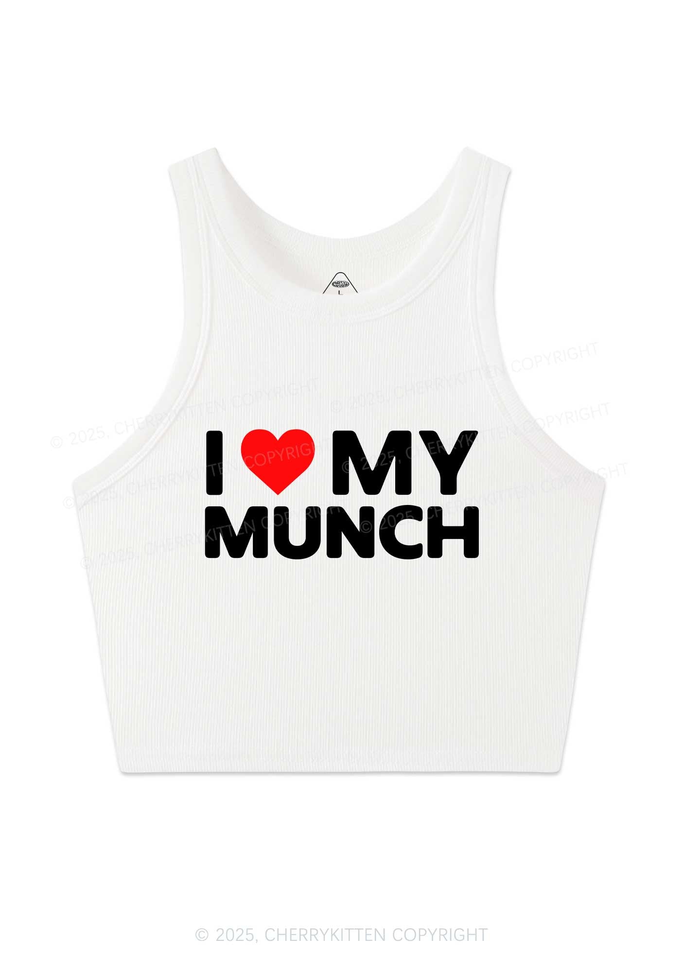 I Love My Munch Y2K Crop Tank Top Cherrykitten