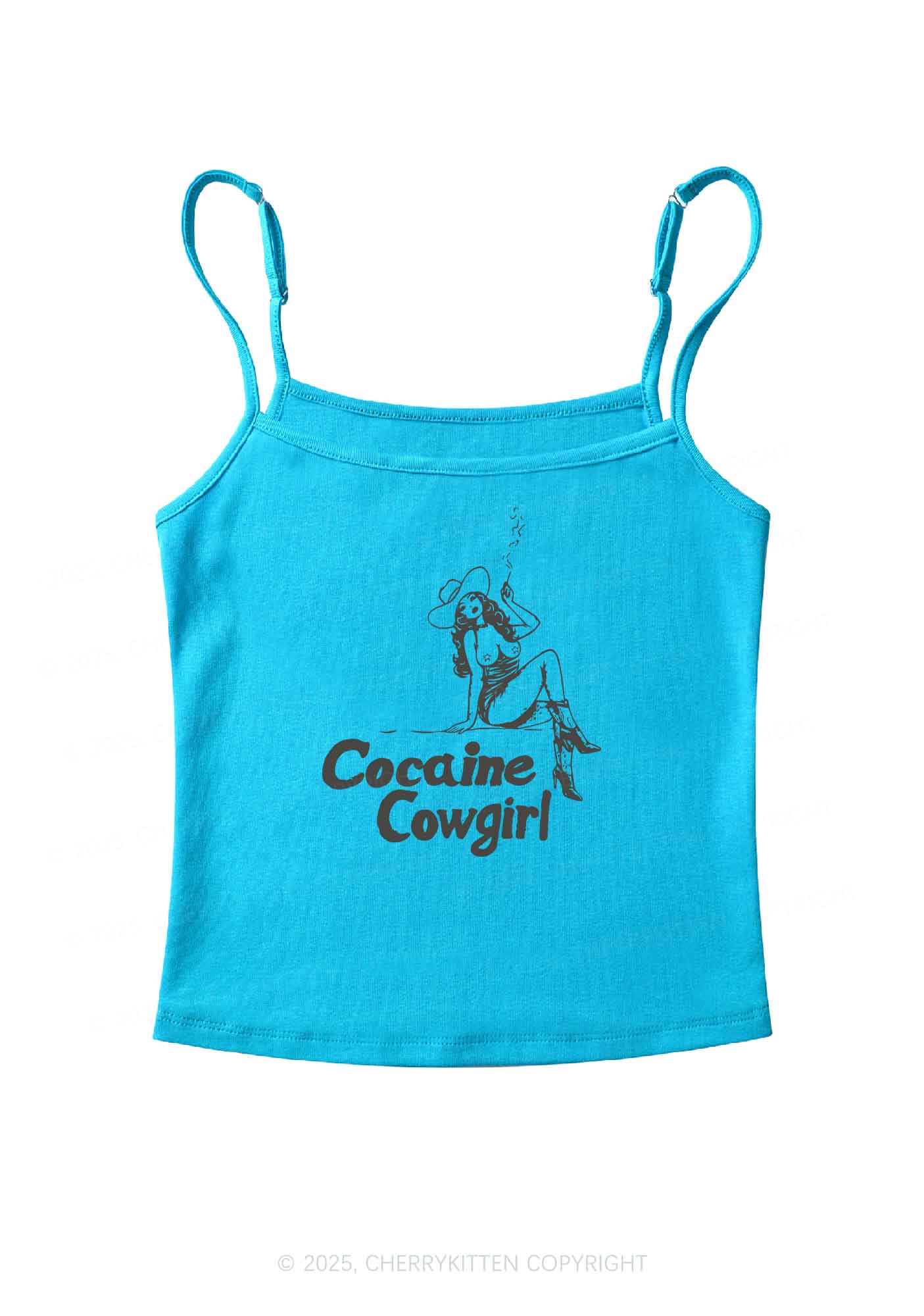 Cola Cowgirl Y2K Spaghetti Strap Cami Cherrykitten