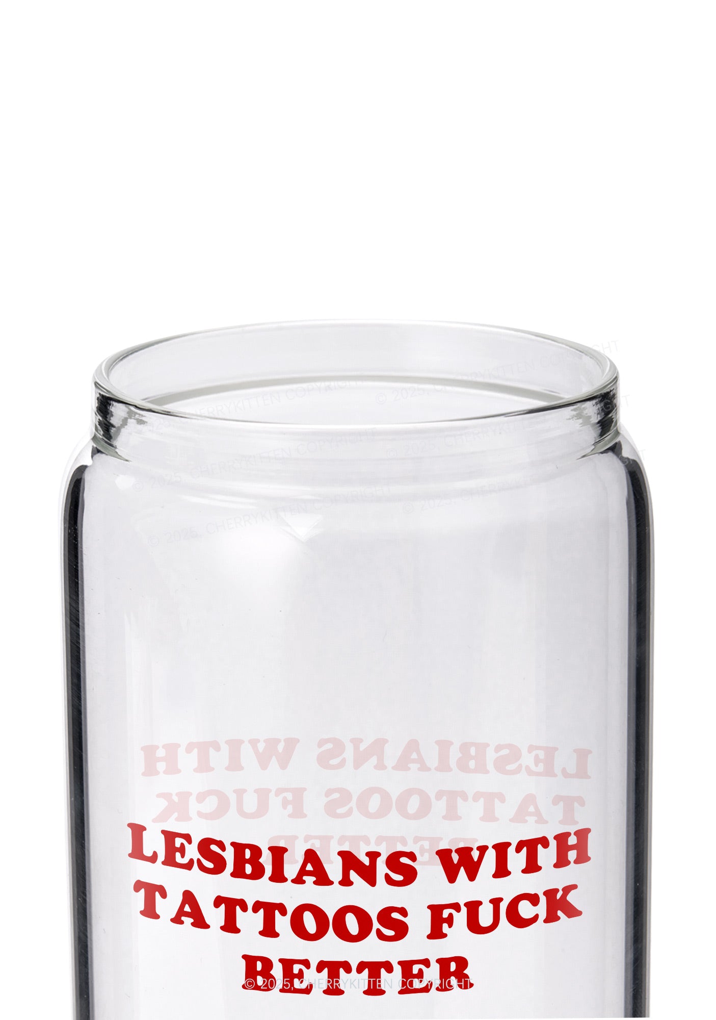 Lesbians With Tattoos Pride Y2K Printed Glass Cup Cherrykitten