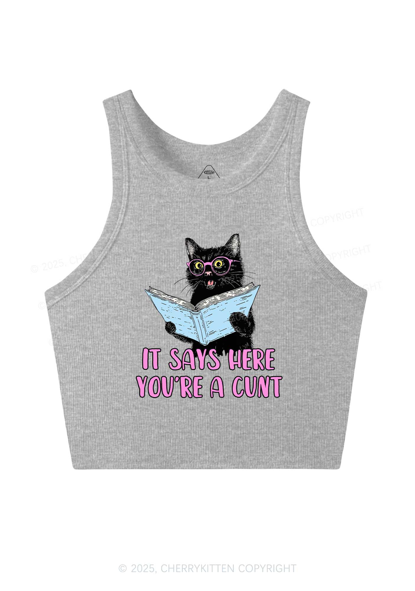 You Are A Cxxt Y2K Crop Tank Top Cherrykitten