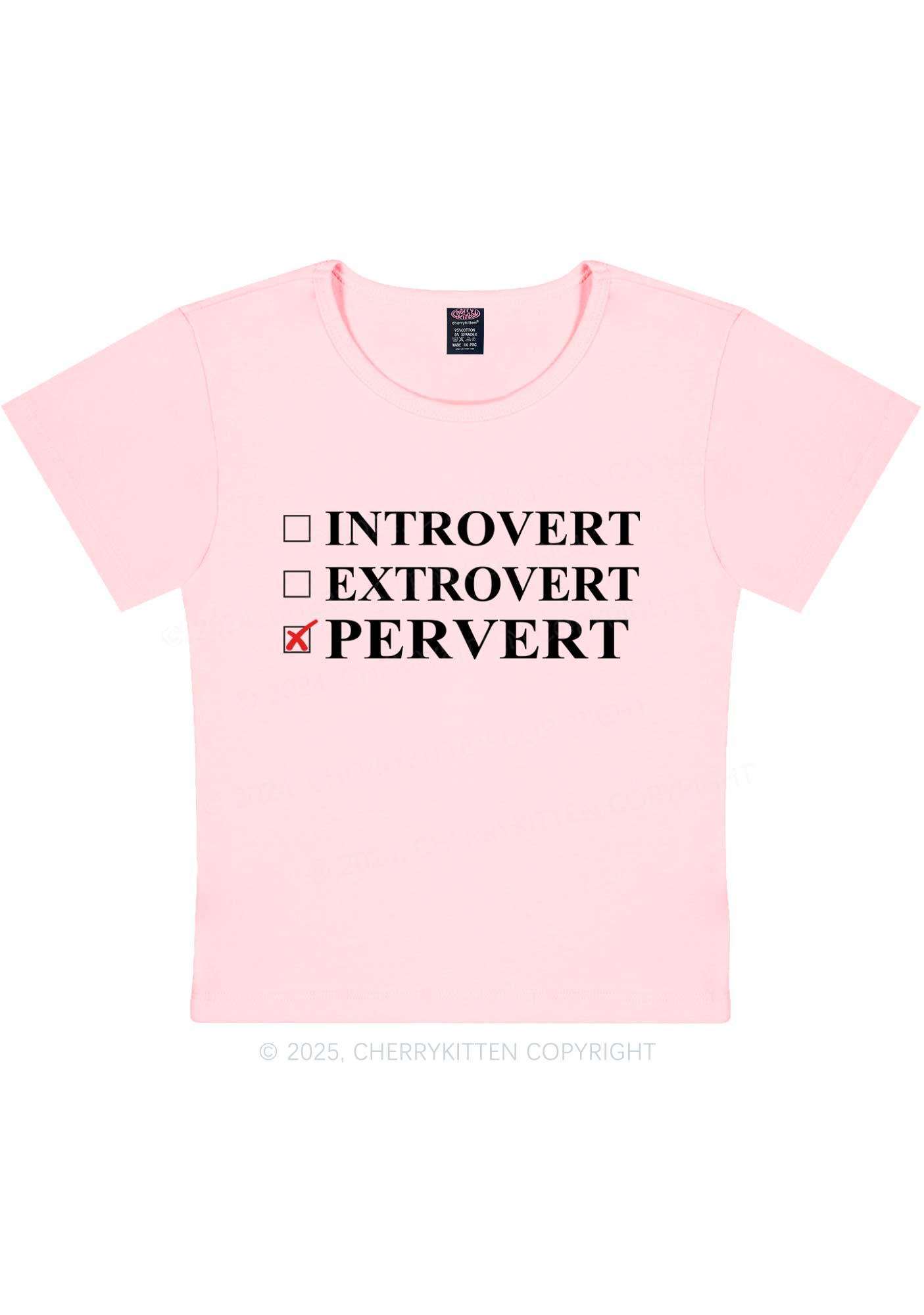 Be Pervert Y2K Baby Tee Cherrykitten