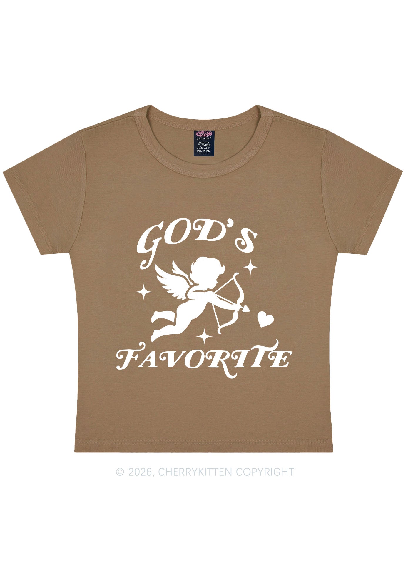Gods Favorite Cupid Valentine's Day Y2K Baby Tee Cherrykitten