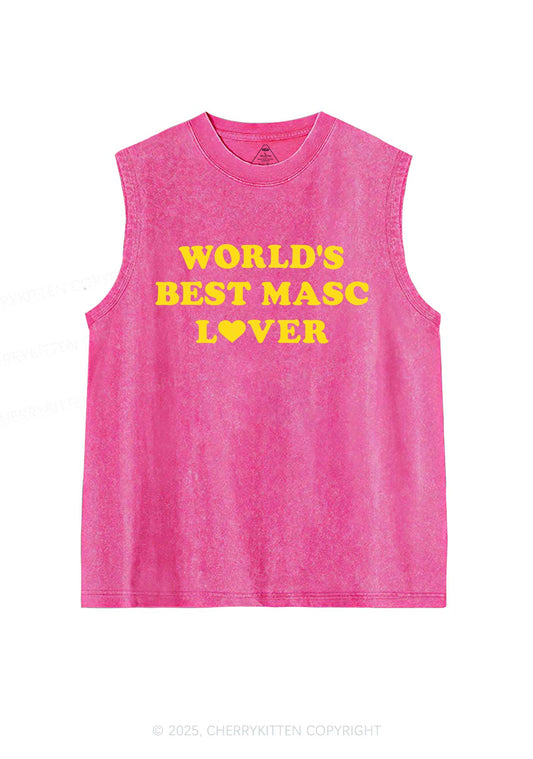 Worlds Best Masc Lover Pride Y2K Washed Muscle Tank Cherrykitten