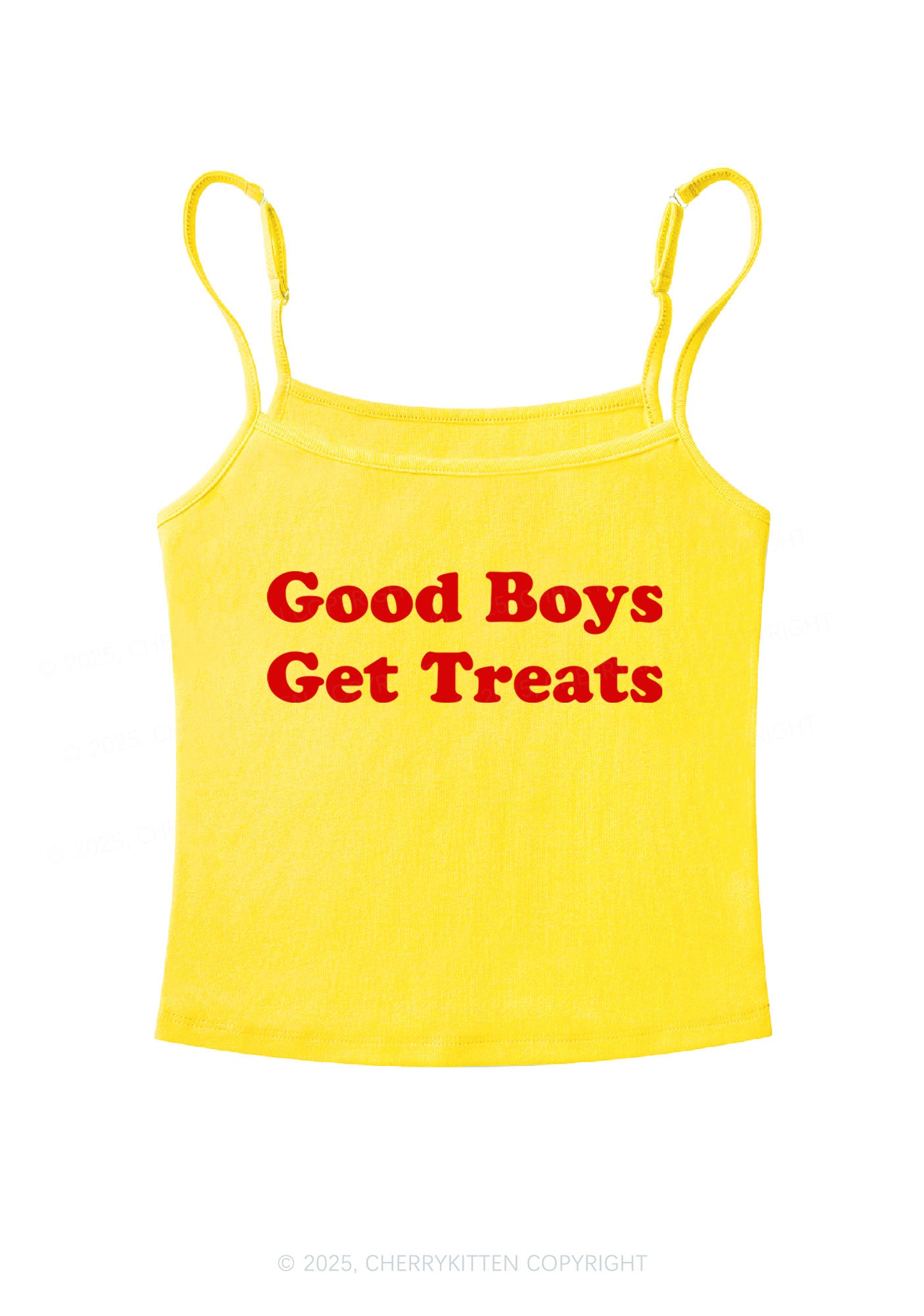 Good Boys Get Treats Y2K Spaghetti Strap Cami Cherrykitten