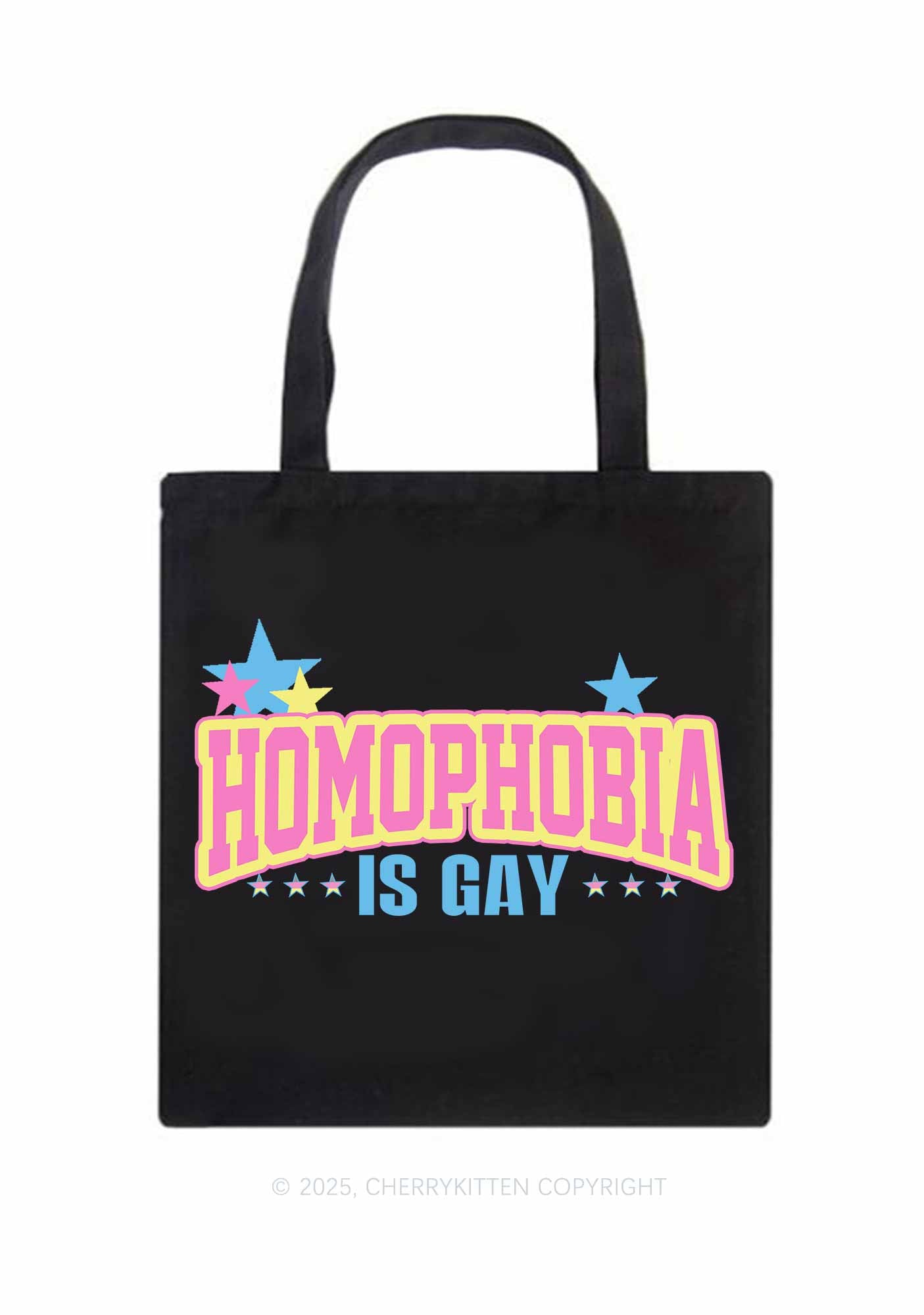 Homophobia Is Gay Pride Y2K Canvas Tote Bag Cherrykitten