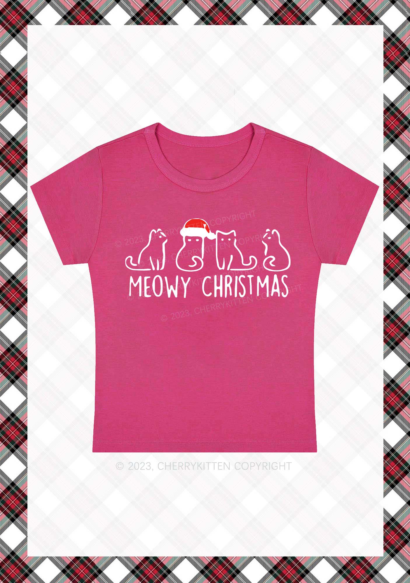 Meowy Christmas Baby Tee Cherrykitten