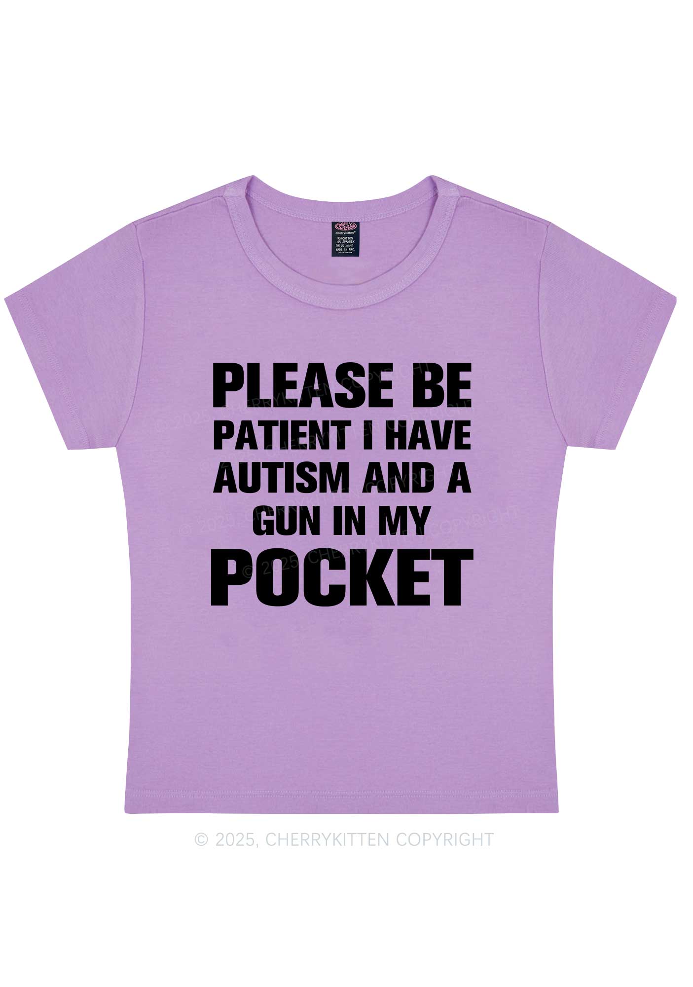 Please Be Patient Y2K Baby Tee Cherrykitten