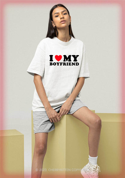 I Love Boyfriend&Girlfriend Y2K Valentine's Day Chunky Shirt Cherrykitten