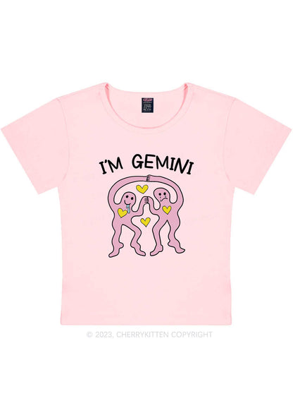 I'm Gemini Y2K Baby Tee Cherrykitten
