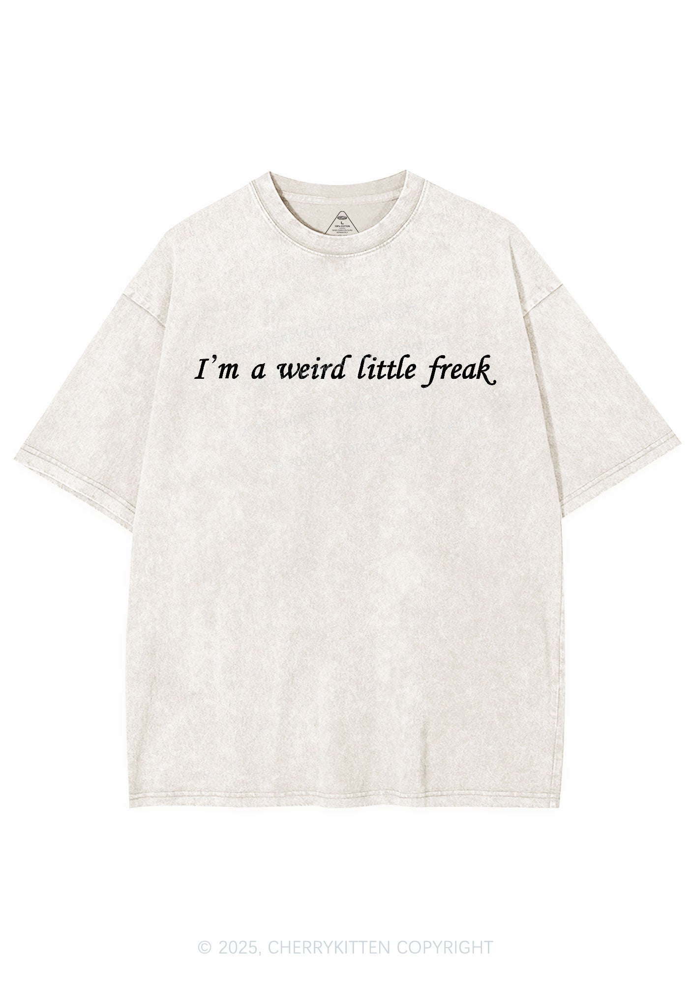 Weird Little Freak Y2K Shirts Washed Tee Cherrykitten
