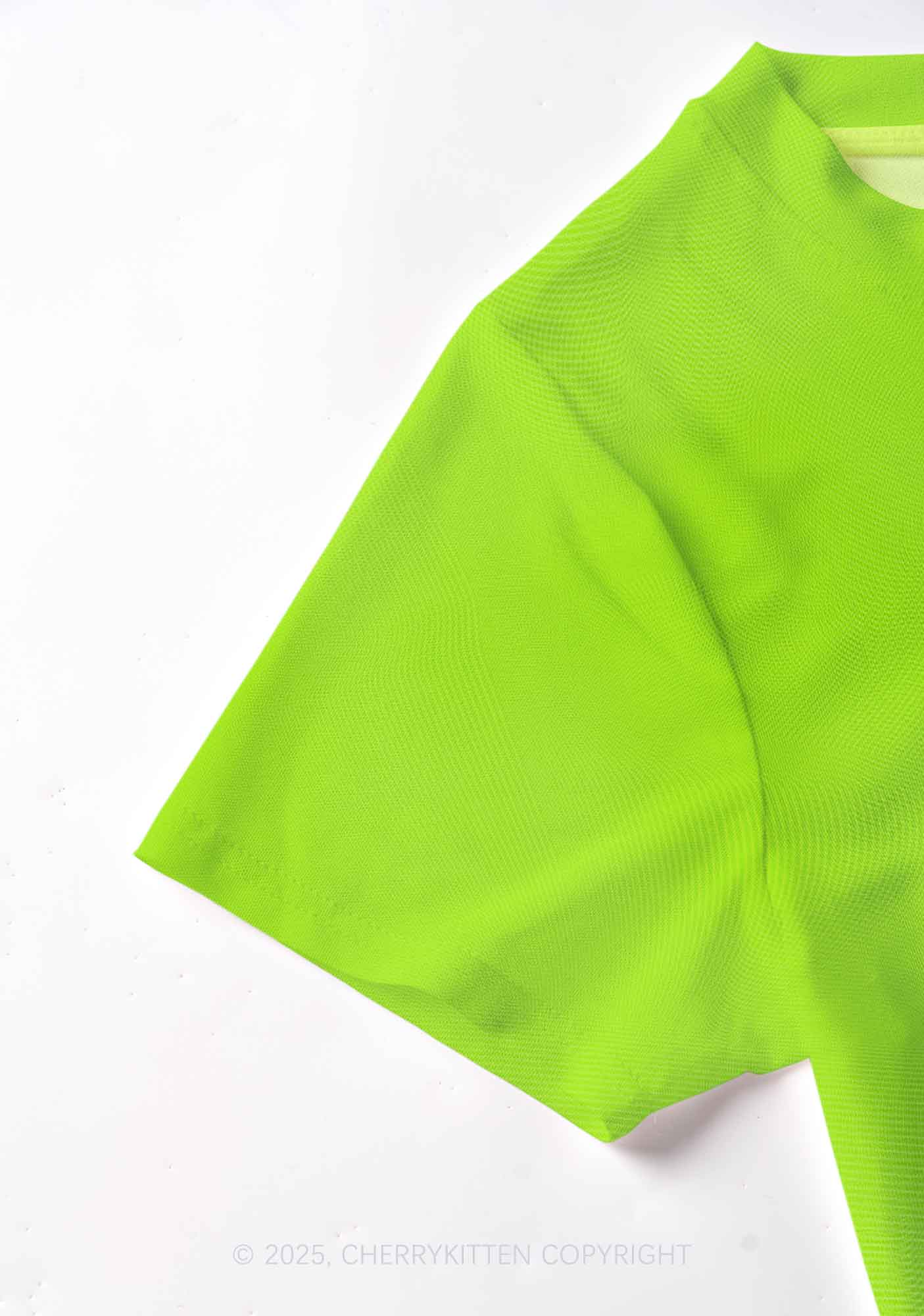 Brat Summer Y2K Mesh Crop Top Cherrykitten