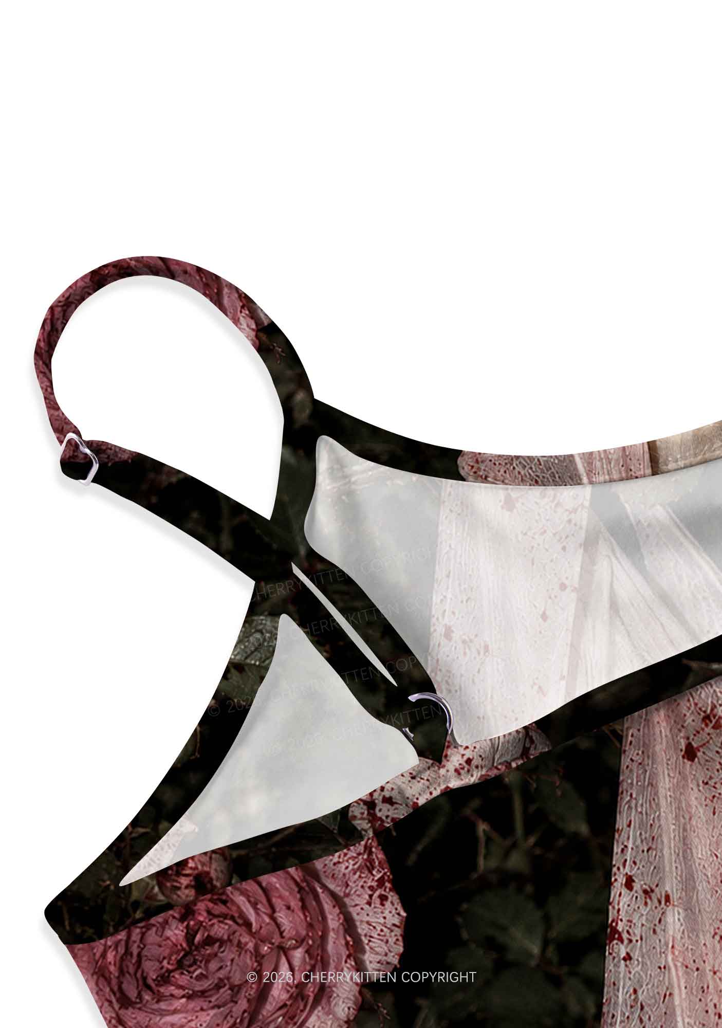 Halloween Literally Me White Bat Y2K Print Slip Dress Cherrykitten