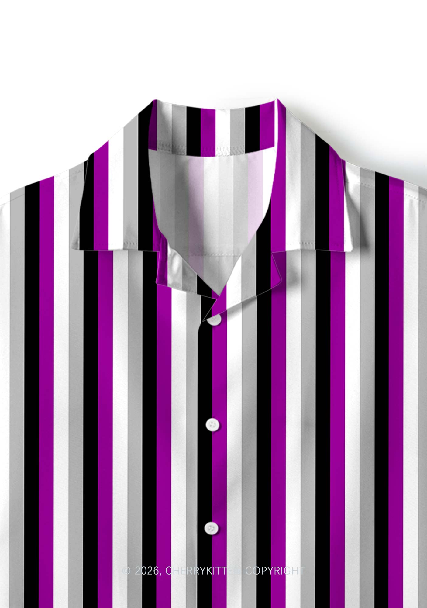 Asexual Flag Pride Y2K Print Shirt Cherrykitten
