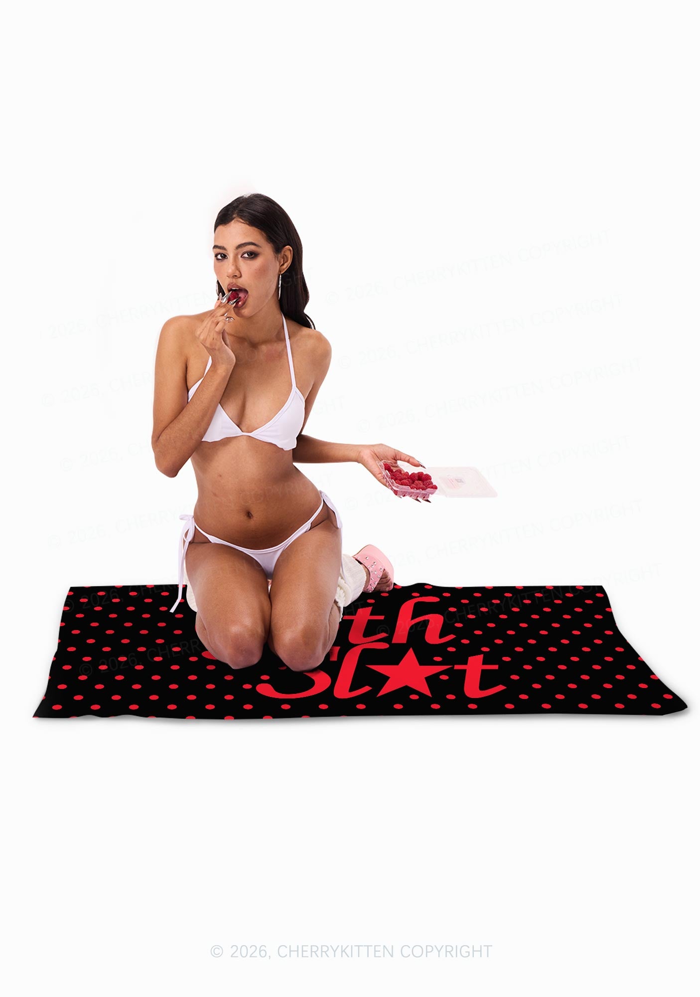 Goth Slxt Y2K Beach Towel Cherrykitten