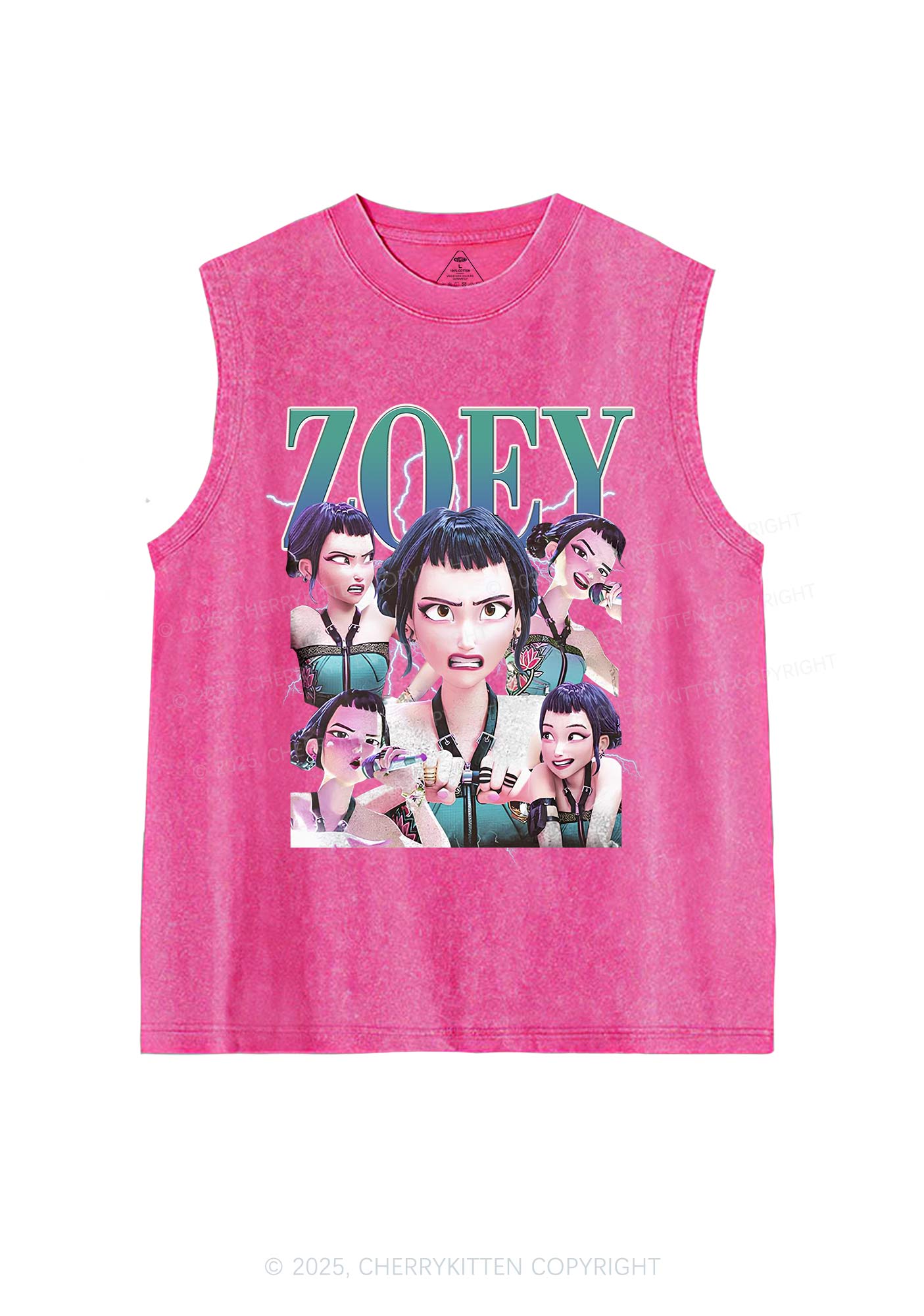 Kpop Girl Y2K Washed Muscle Tank Cherrykitten