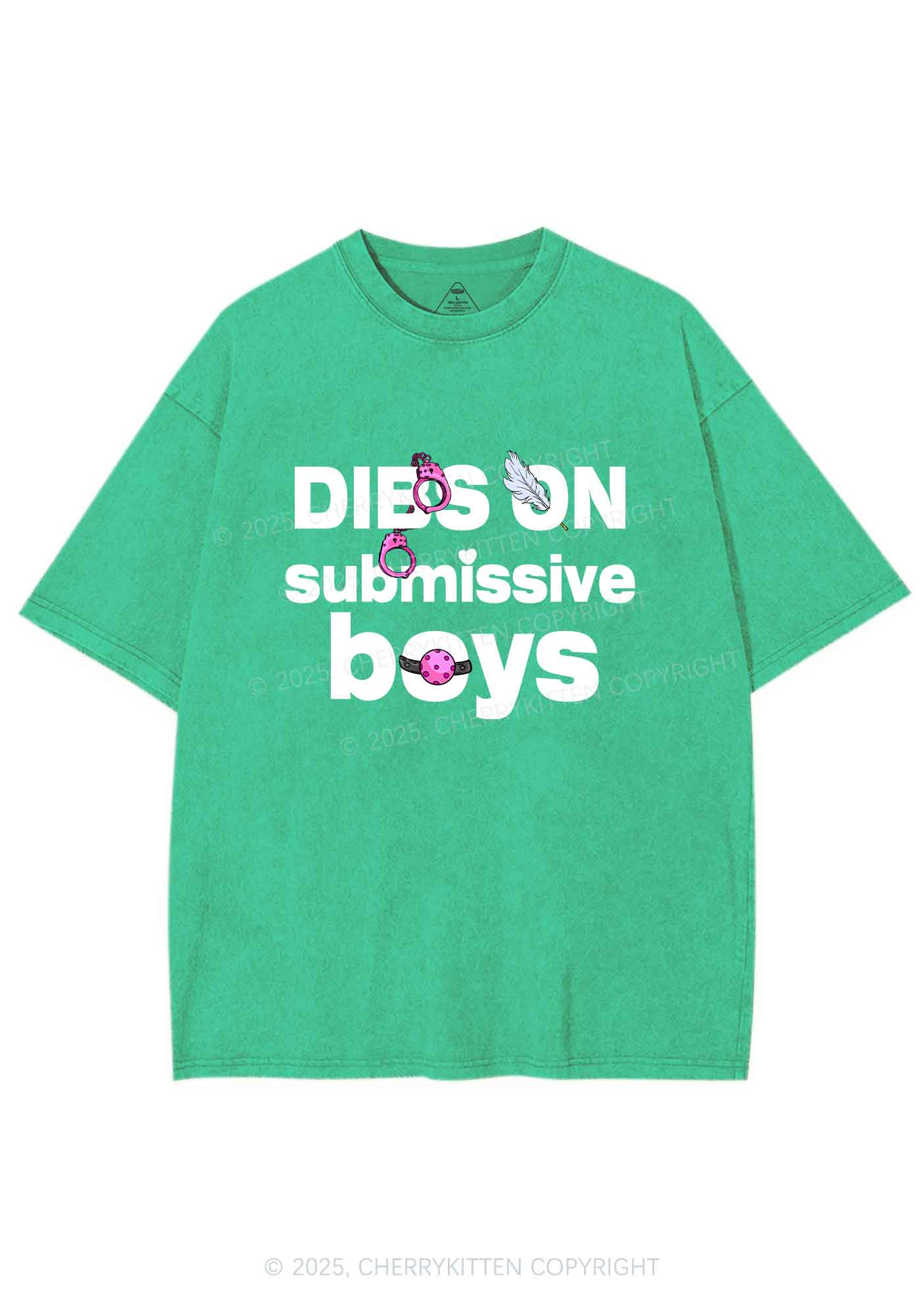 Dibs On S Boys Y2K Shirts Washed Tee Cherrykitten