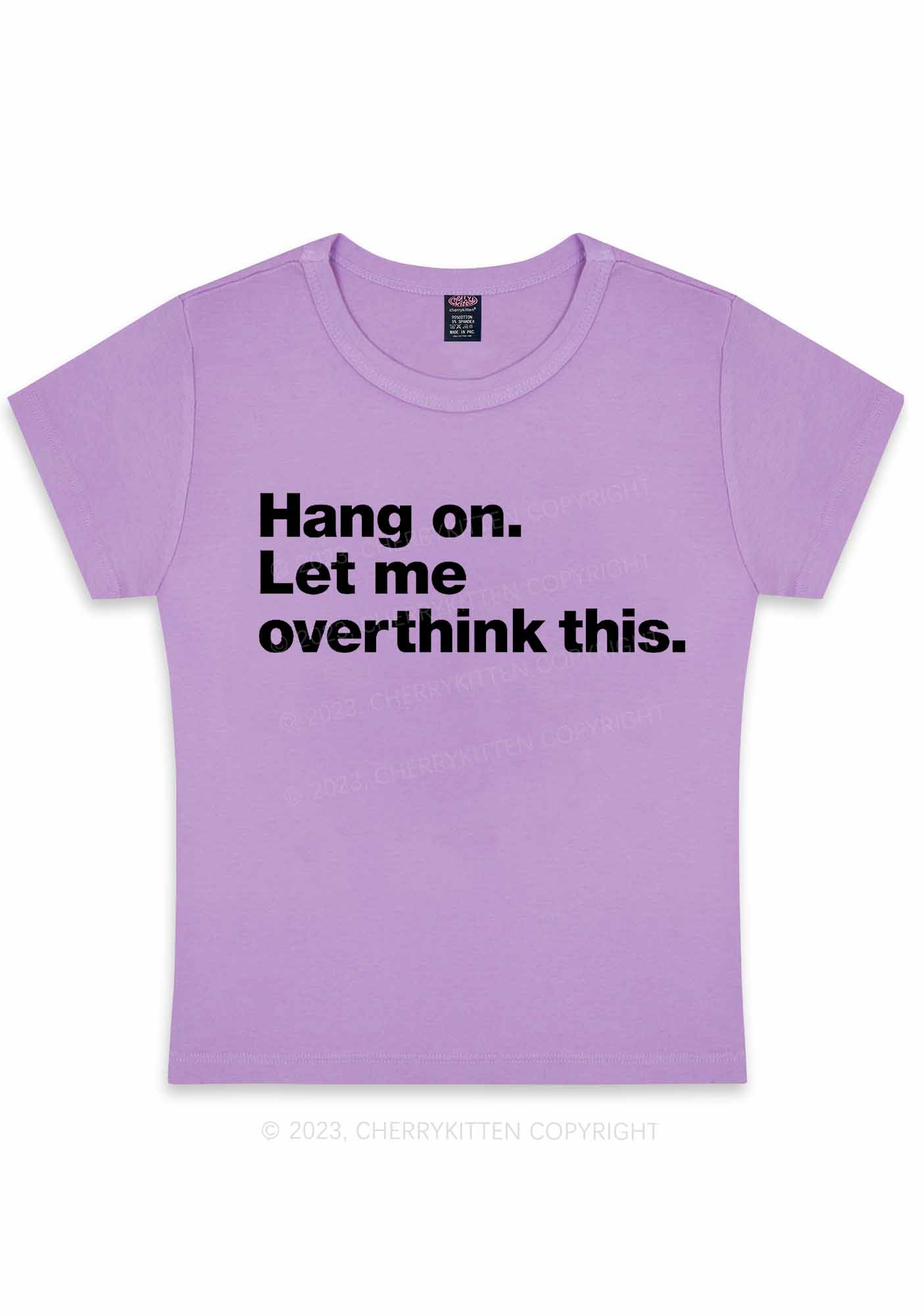 Curvy Let Me Overthink This Y2K Baby Tee Cherrykitten