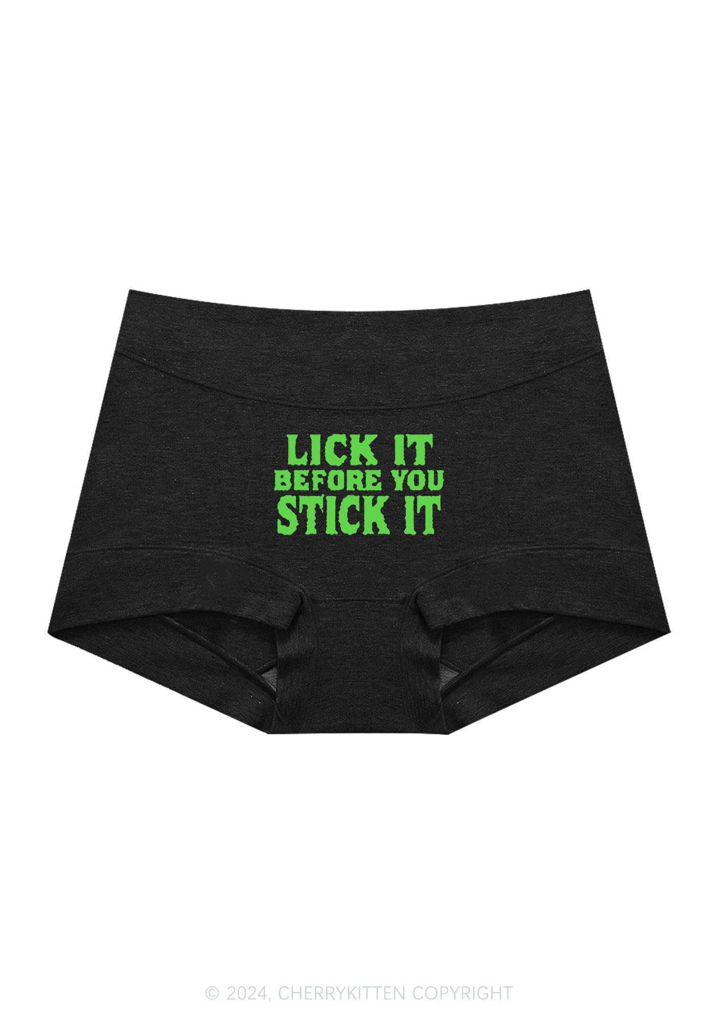 Lick It Before Stick It Y2K Mid Rise Waist Boyshort Cherrykitten