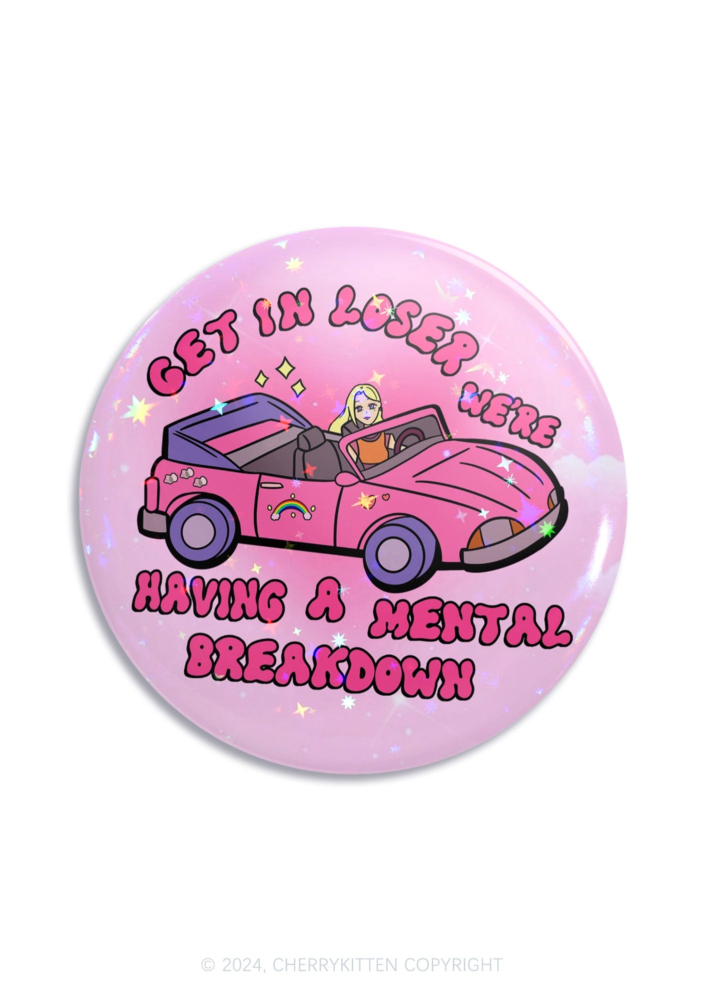 Get In Car 1Pc Y2K Pin Badge Cherrykitten