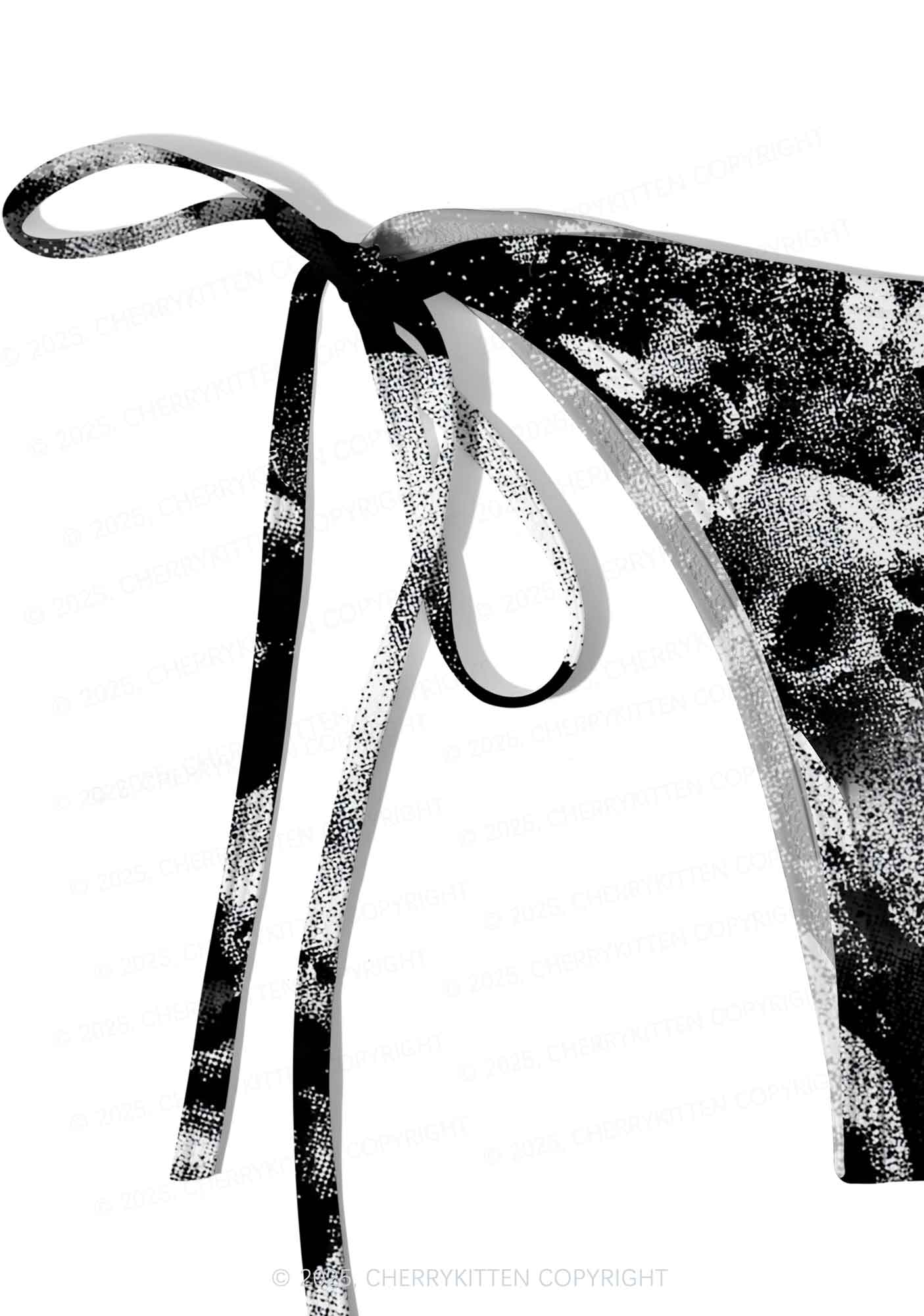 Halloween Gothic Skull Y2K Print Bikini Set Cherrykitten