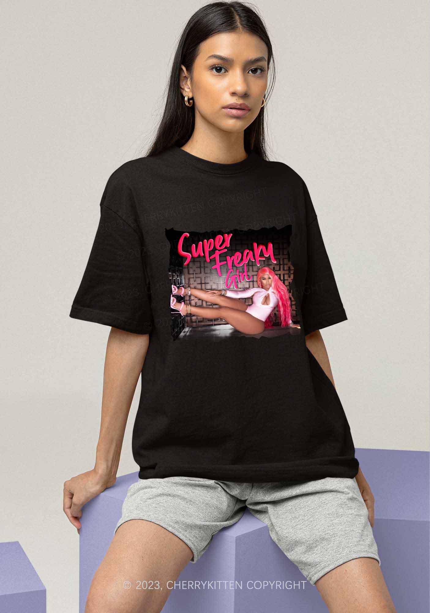 NM Super Freaky Girl Y2K Chunky Shirt Cherrykitten