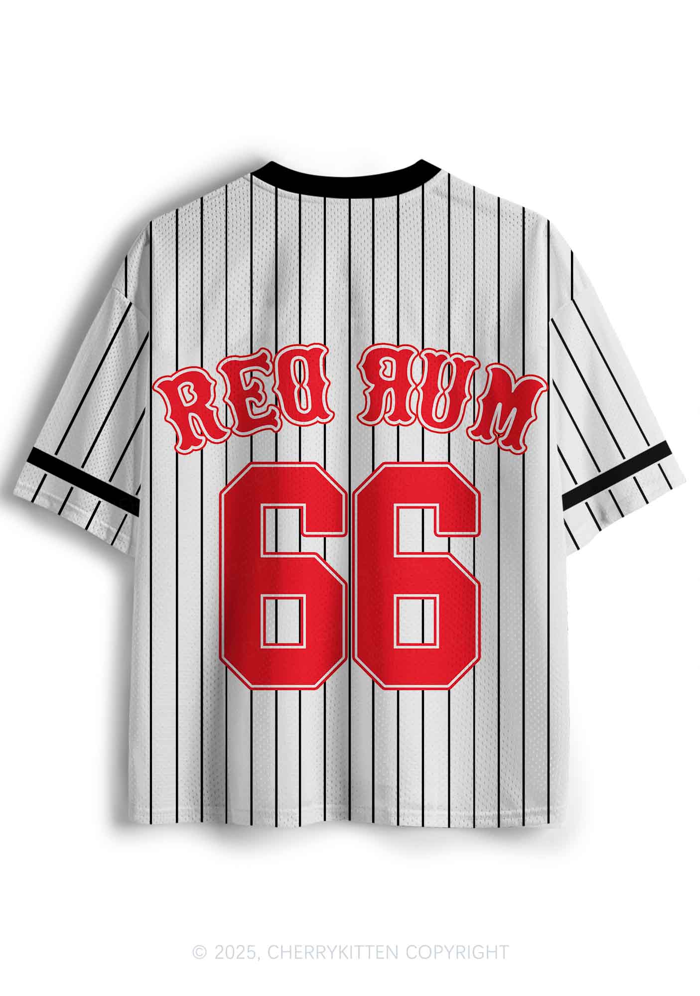 Custom Striped Red Rum Y2K Sport Jersey Shirts Cherrykitten