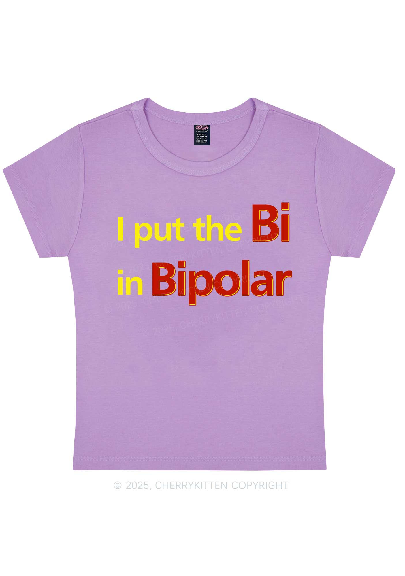Bi In Bipolar Y2K Baby Tee Cherrykitten