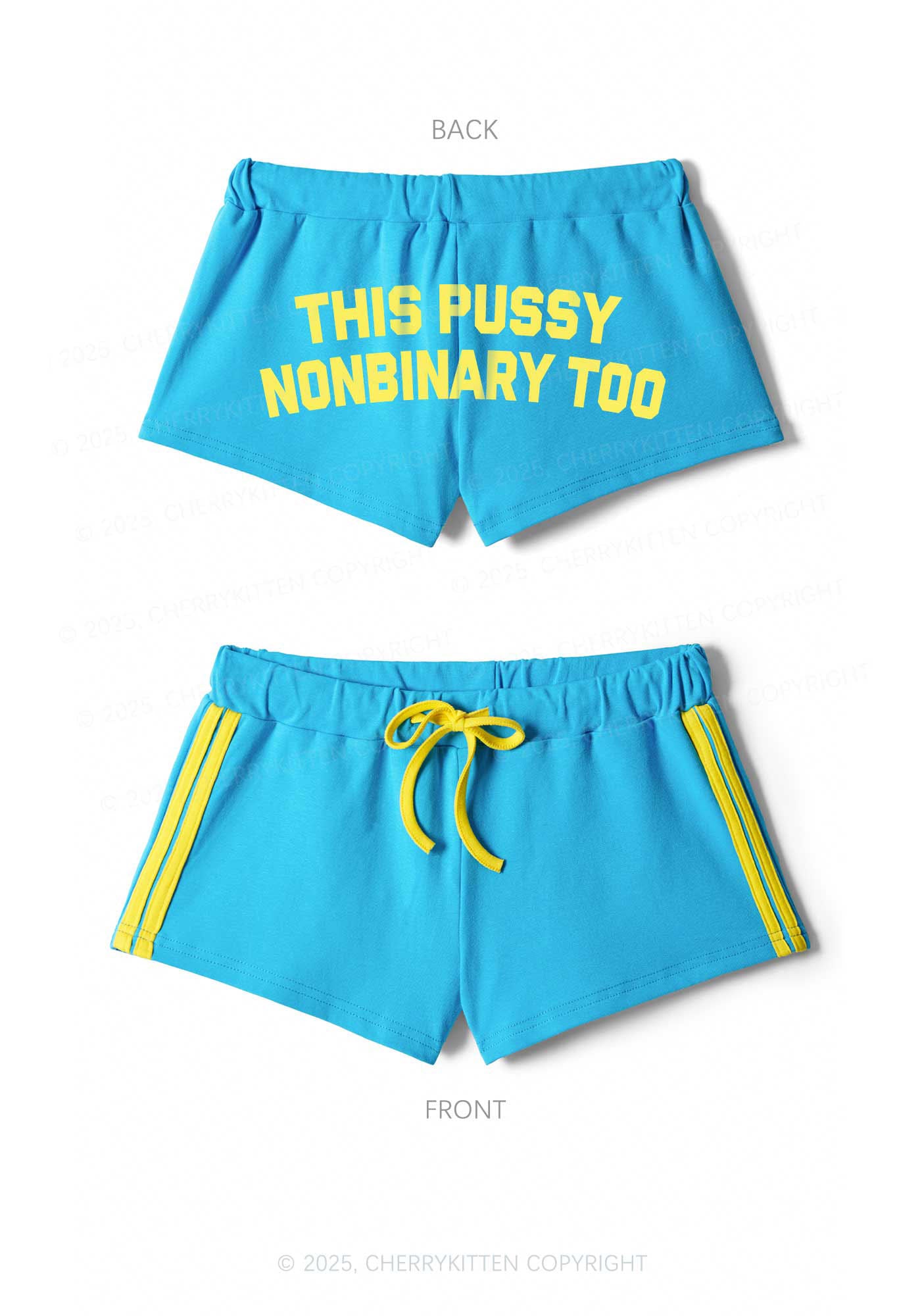 This Puxxy Nonbinary Too Pride Y2K Drawstring Mini Shorts Cherrykitten