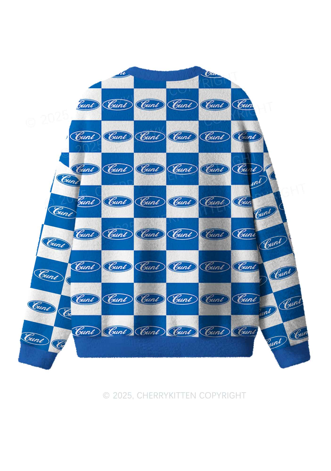 Oval Cxxt Y2K Christmas Knit Sweatshirt Cherrykitten