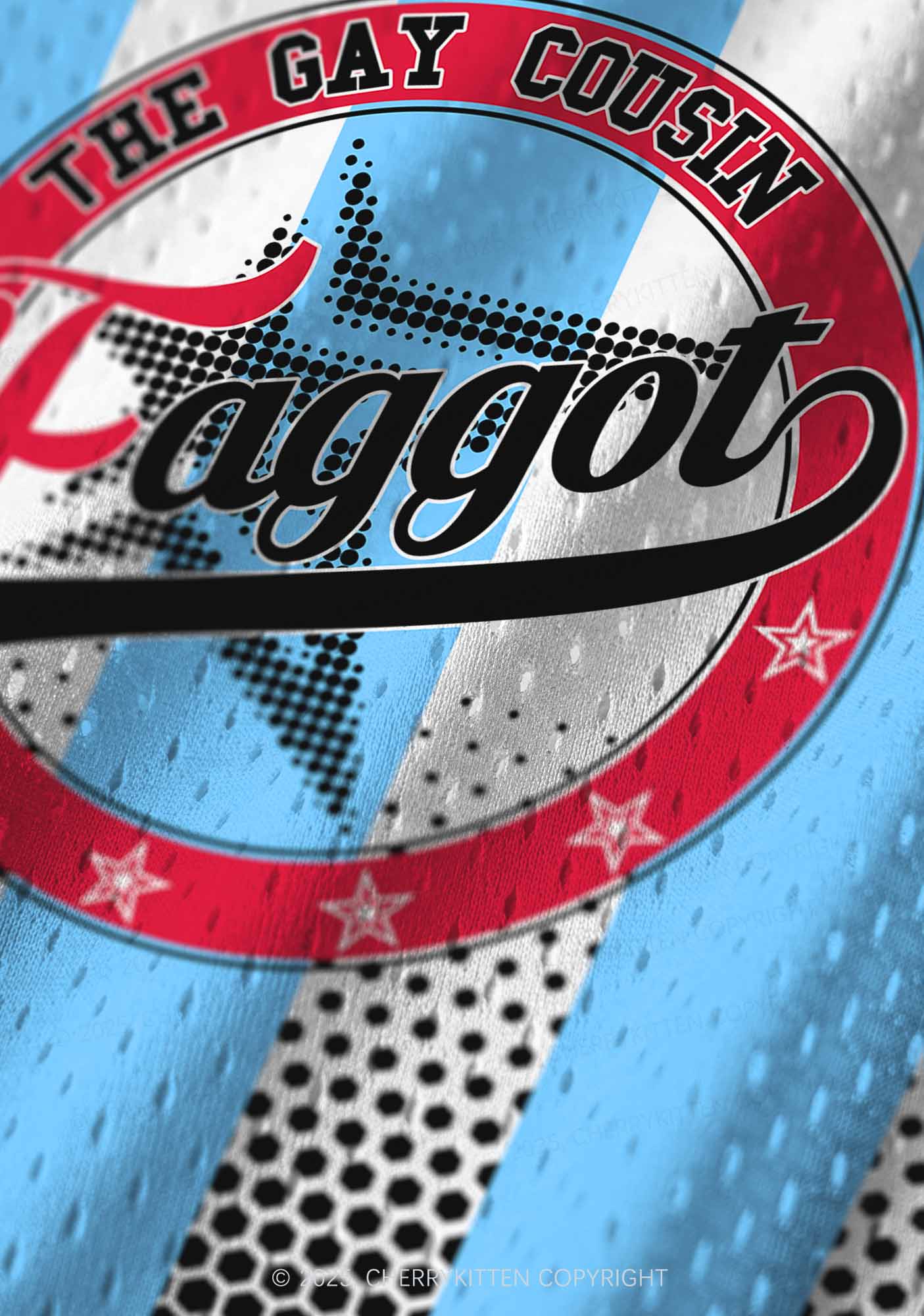 Custom Gay Cousin Faggot Pride Y2K Sport Jersey Tank Cherrykitten