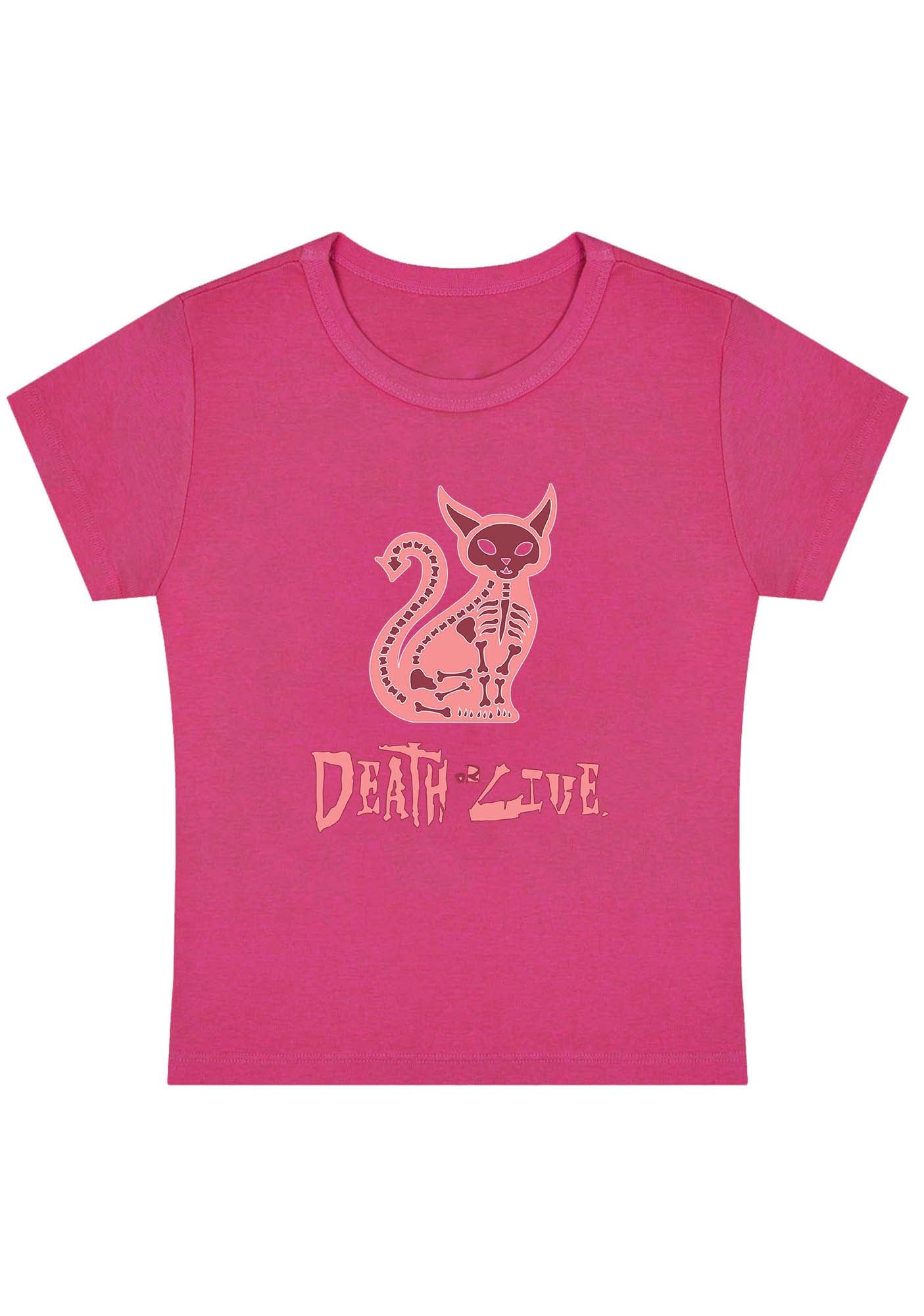 Curvy Death Or Live Baby Tee