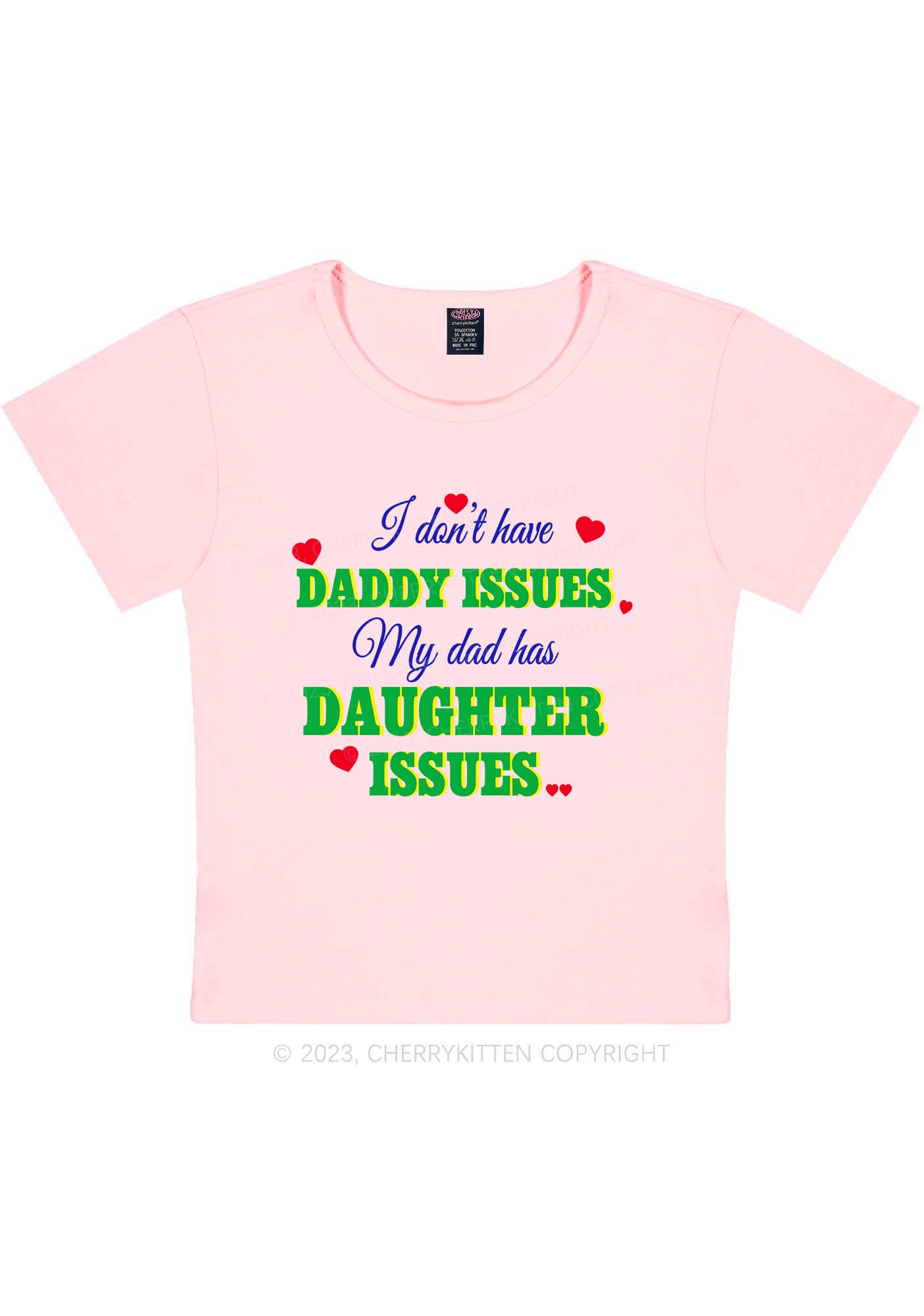 Daddy Issues Y2K Baby Tee Cherrykitten