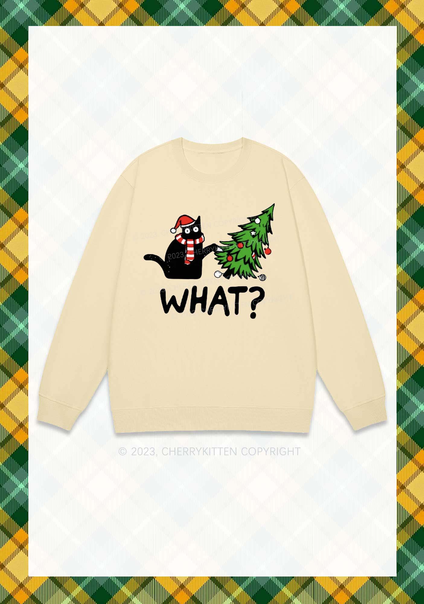 What Christmas Tree Y2K Sweatshirt Cherrykitten