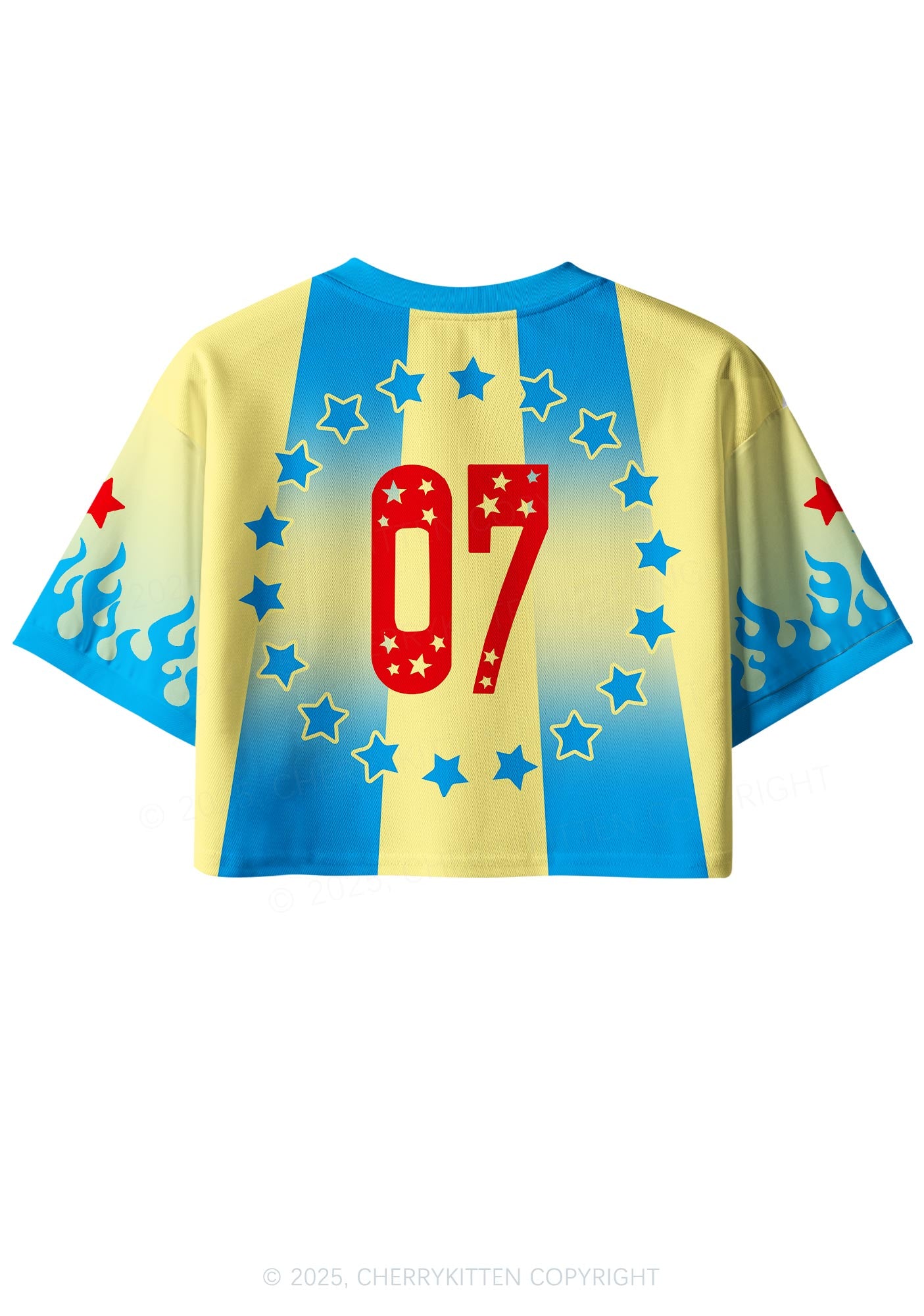 Custom Blue Gods Favorite Fag Pride Y2K Crop Sport Jersey Shirts Cherrykitten