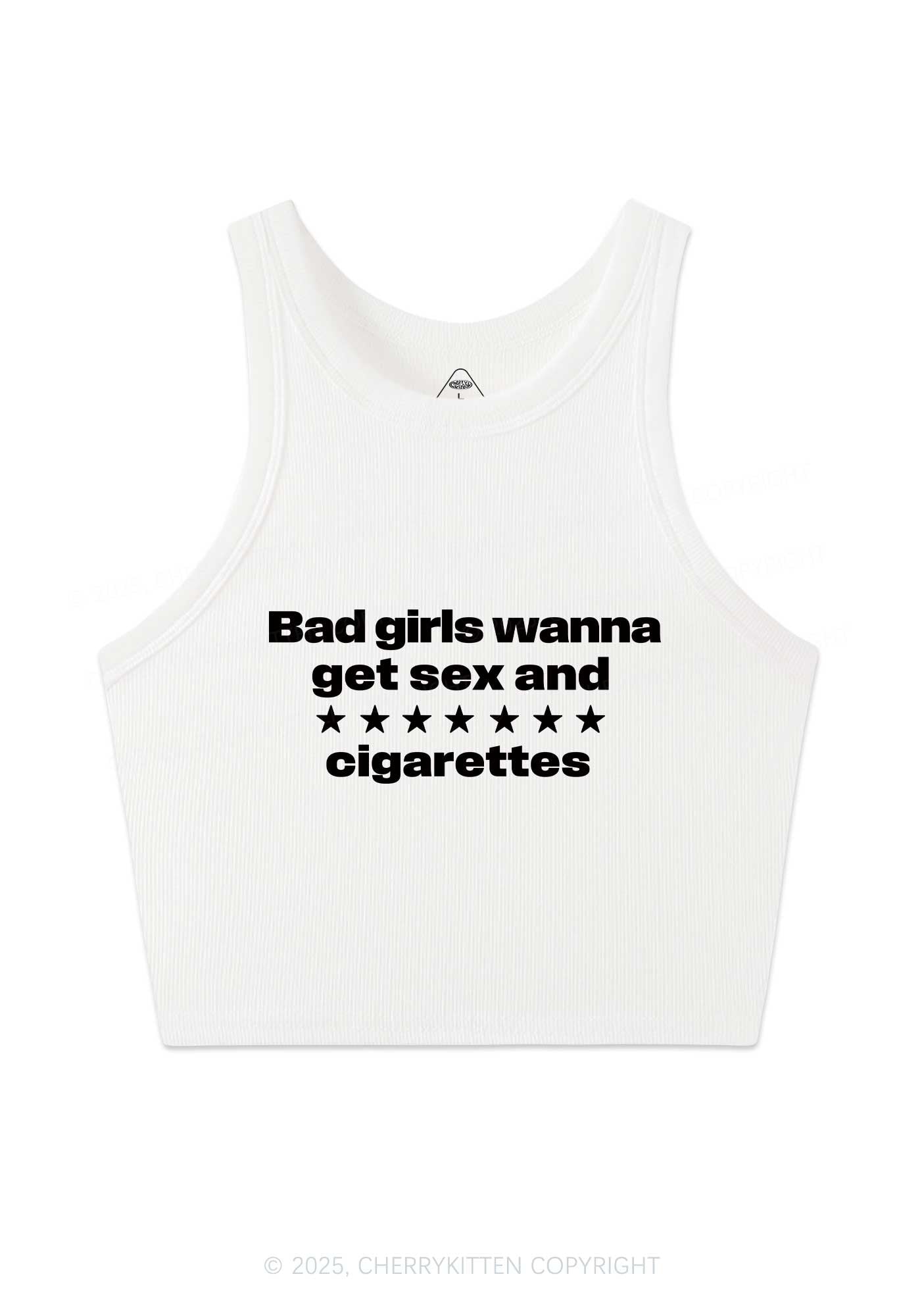 Wanna Sxx Cigarettes Y2K Crop Tank Top Cherrykitten