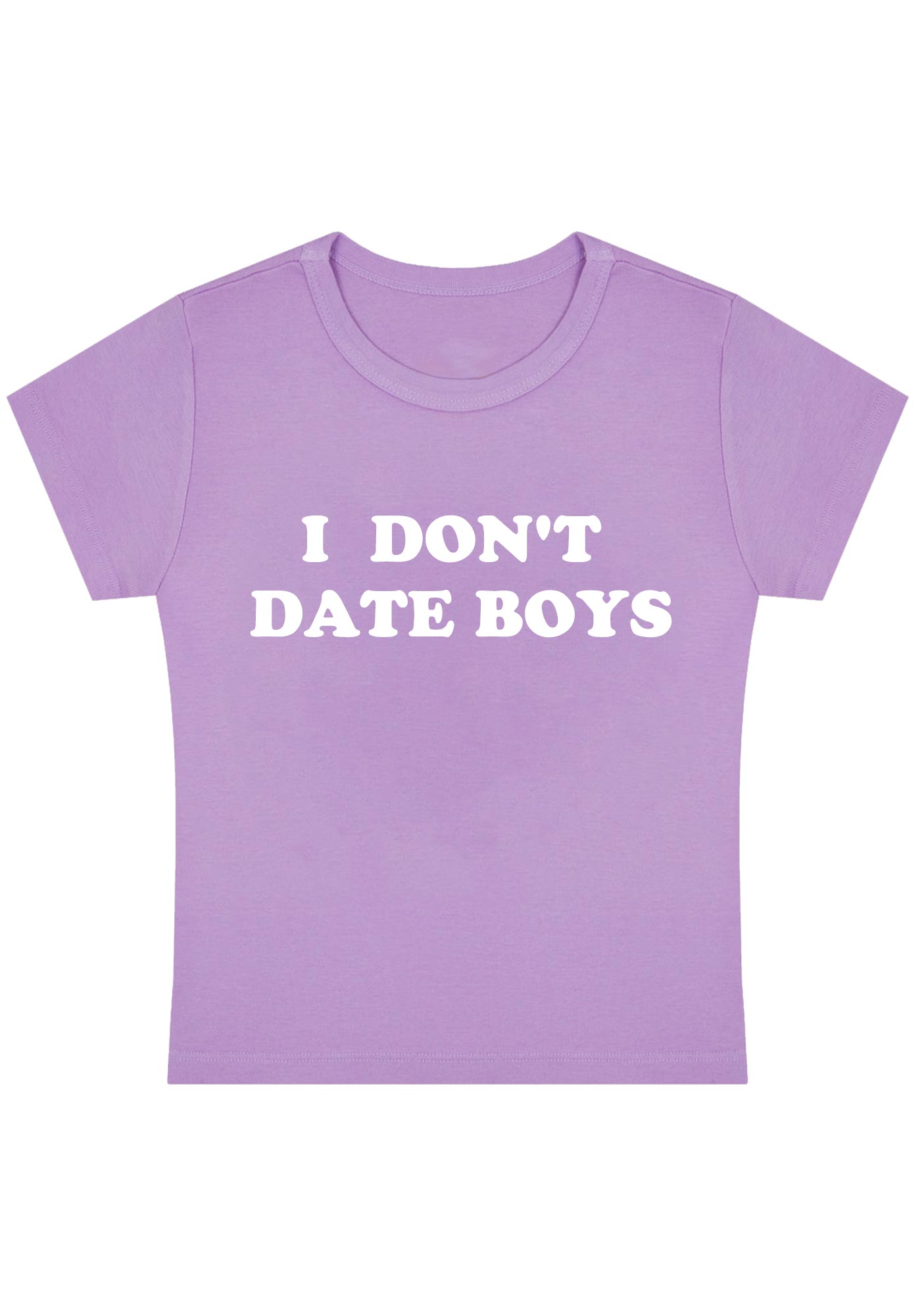 Curvy I Don't Date Boys Baby Tee