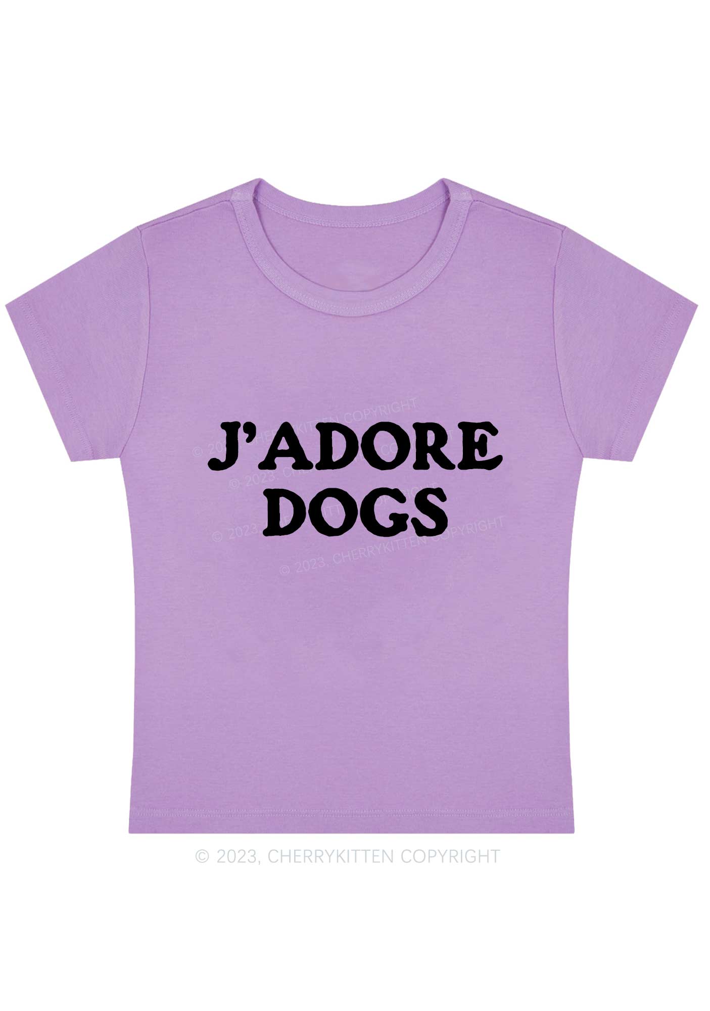 Curvy J'adore Dogs Baby Tee Cherrykitten