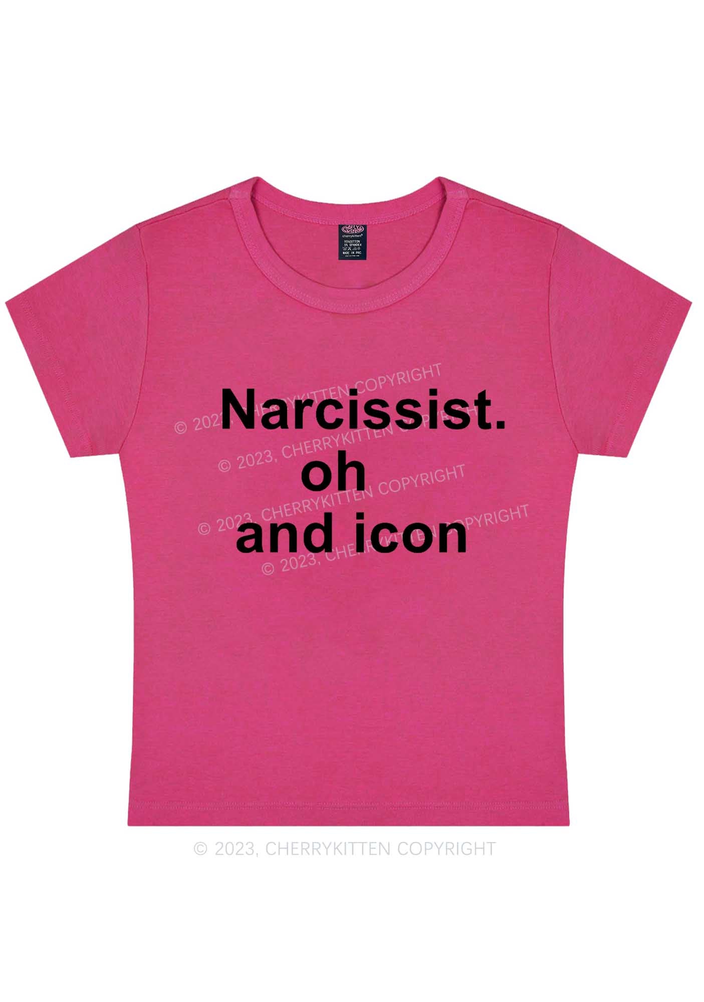 Narcissist Icon Y2K Baby Tee Cherrykitten