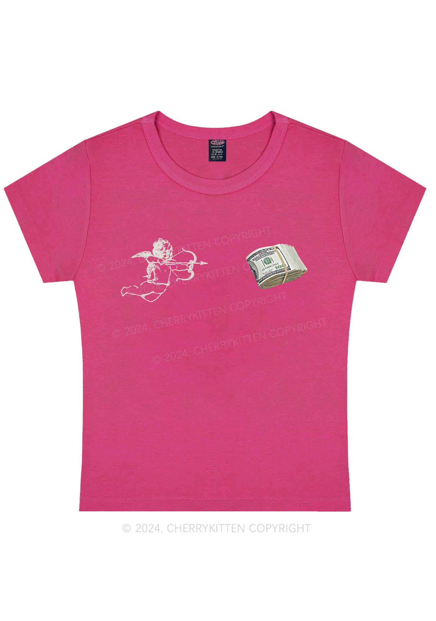 Cupid Cash Y2K Valentine's Day Baby Tee Cherrykitten