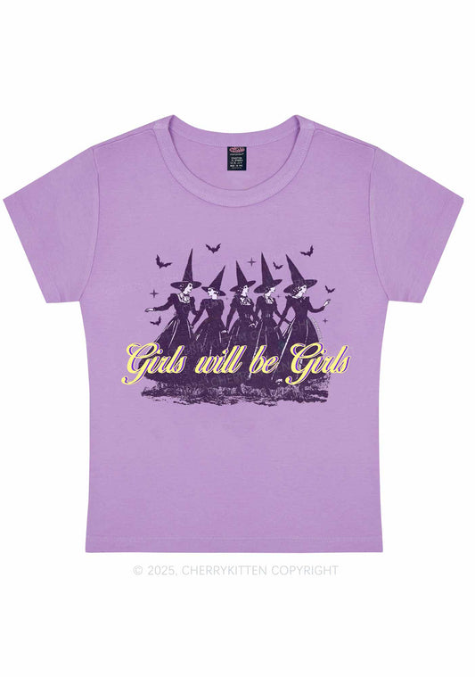 Halloween Witches Will Be Witches Y2K Baby Tee Cherrykitten