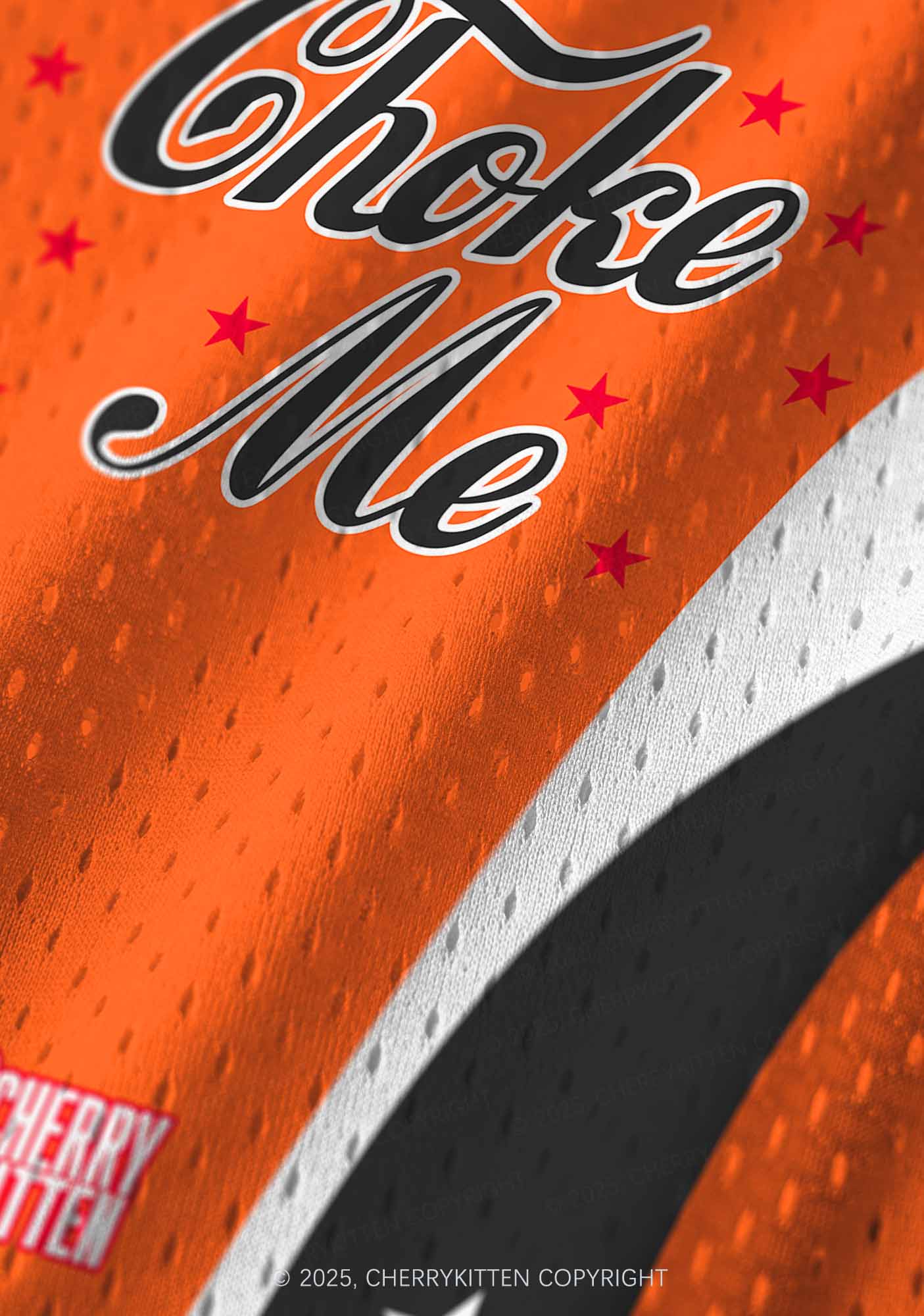 Custom Orange Choke Me Y2K Sport Jersey Tank Cherrykitten