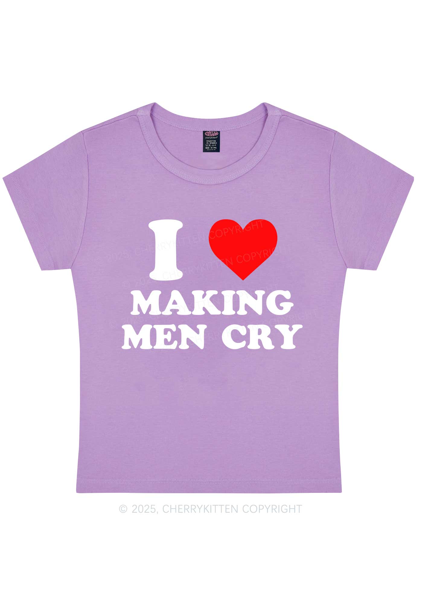 I Love Making Men Cry Y2K Baby Tee Cherrykitten
