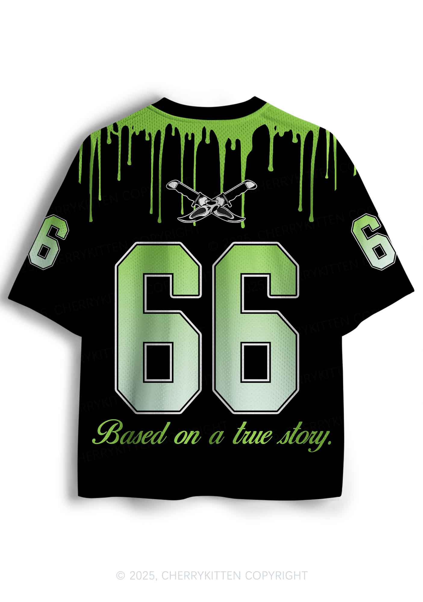Custom Halloween Black Stab Ghost Y2K Sport Jersey Shirts Cherrykitten
