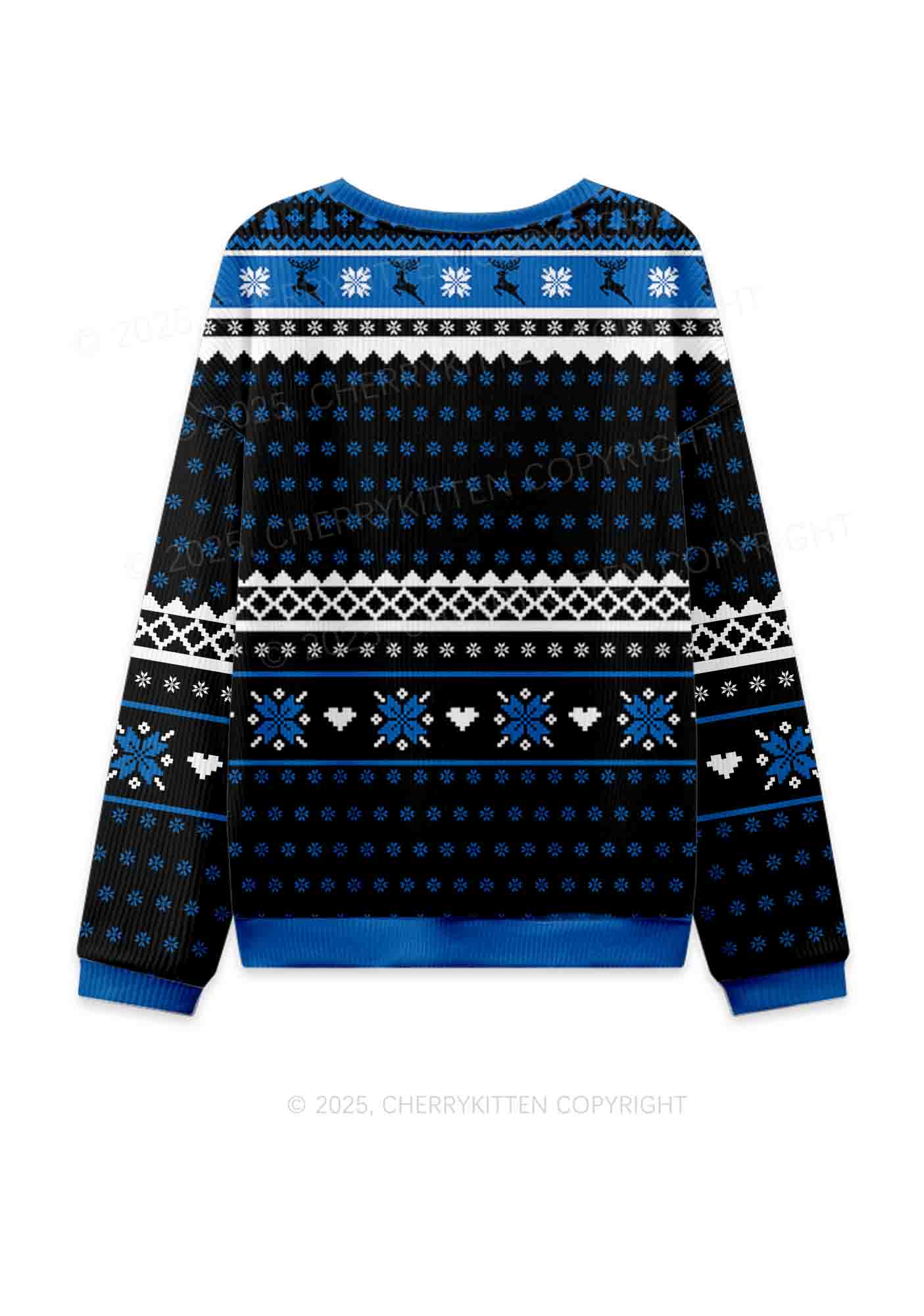 Black Faggot Pride Y2K Christmas Knit Sweatshirt Cherrykitten