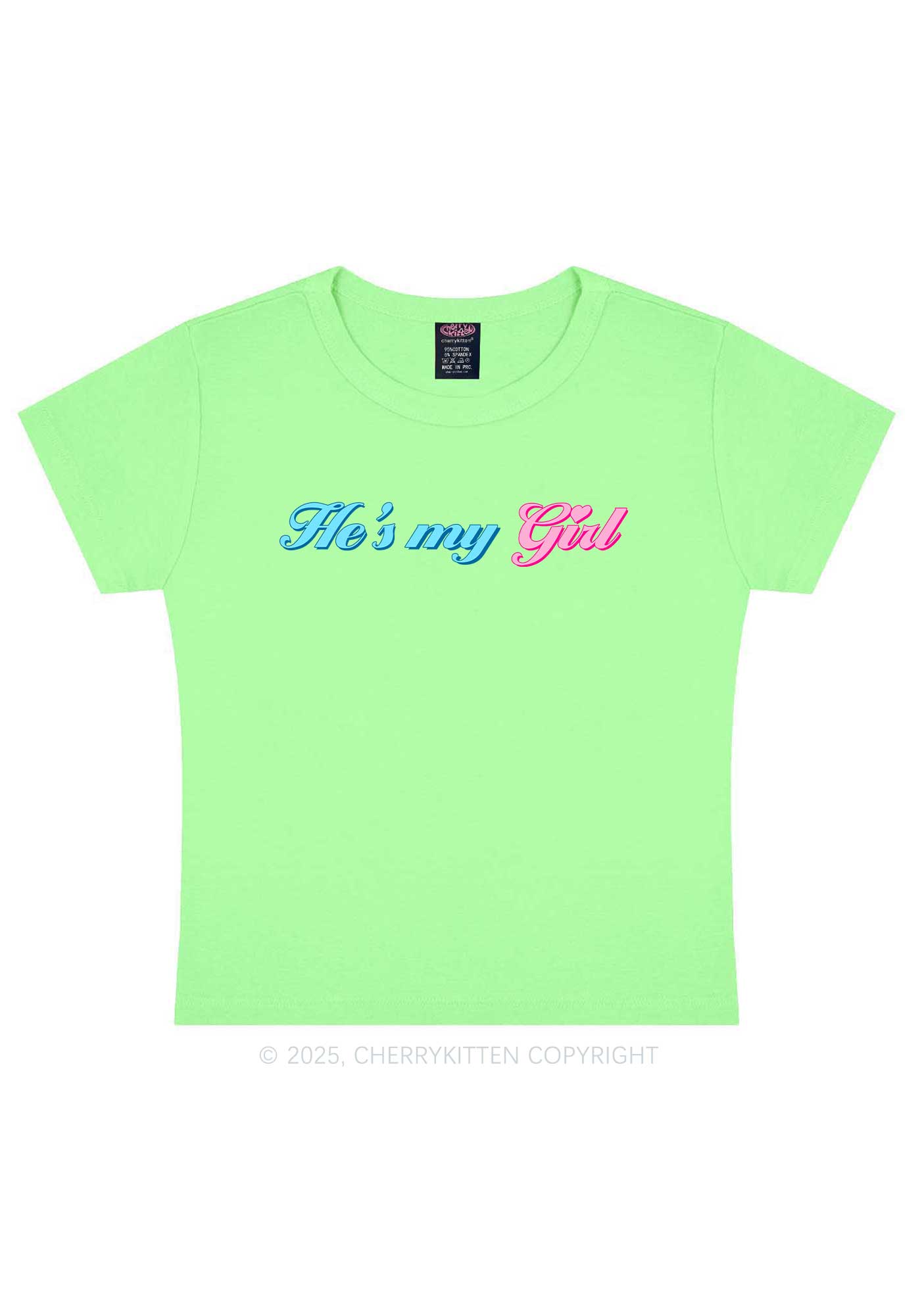 He Is My Girl Pride Y2K Baby Tee Cherrykitten
