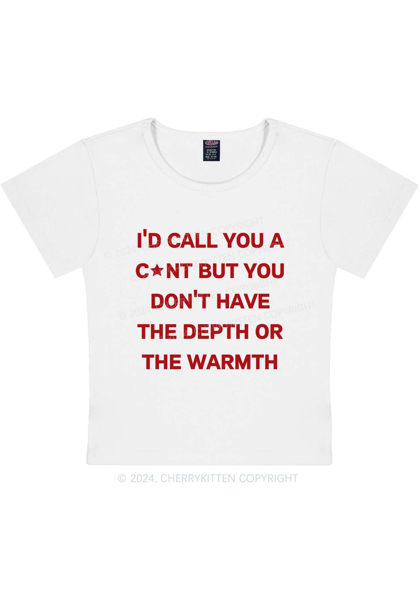 Curvy Call You A Cxnt Y2K Baby Tee Cherrykitten