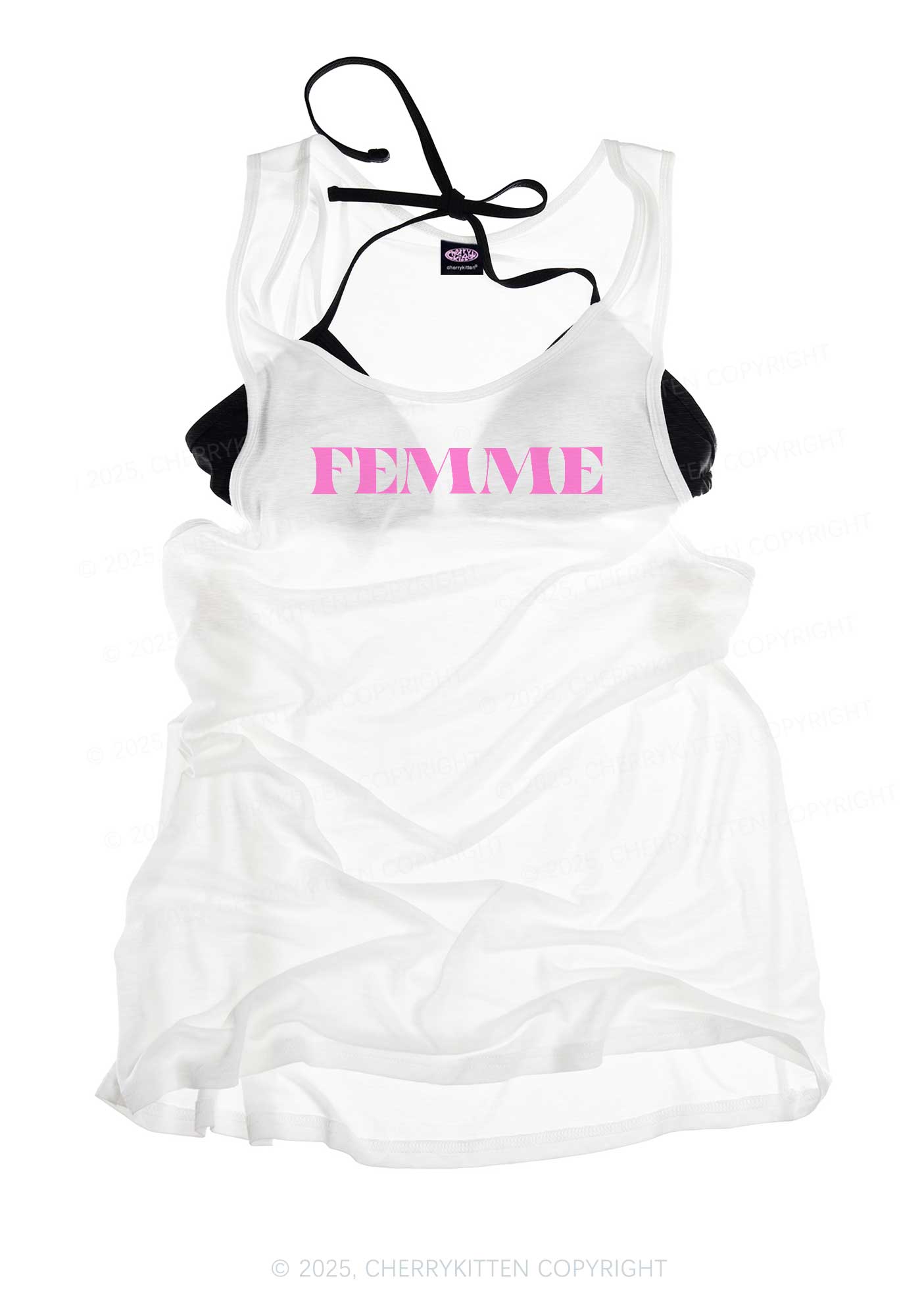 Femme Pride Y2K Sheer Boyfriend Tank Cherrykitten
