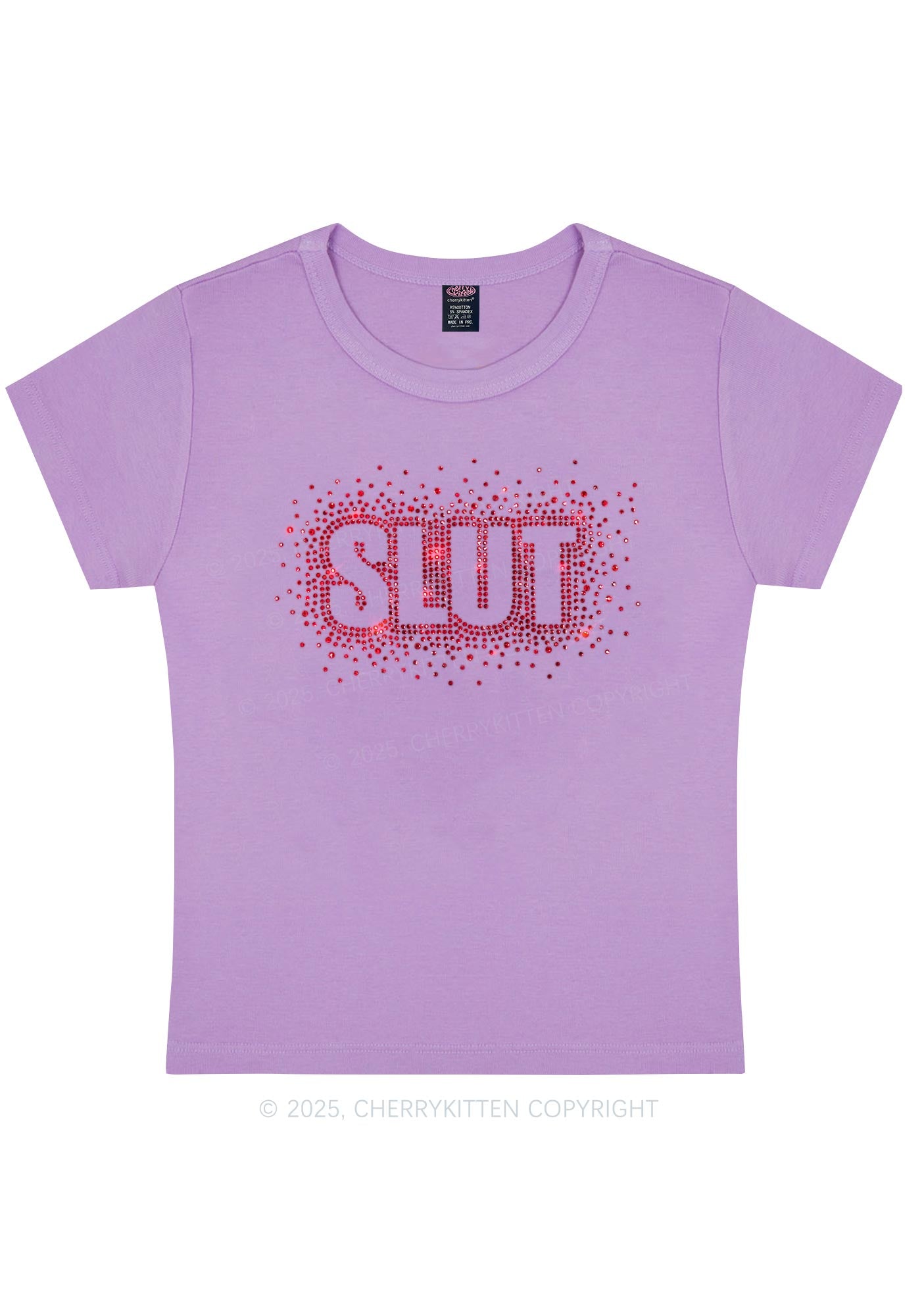 Rhinestone Special Slxt Y2K Baby Tee Cherrykitten