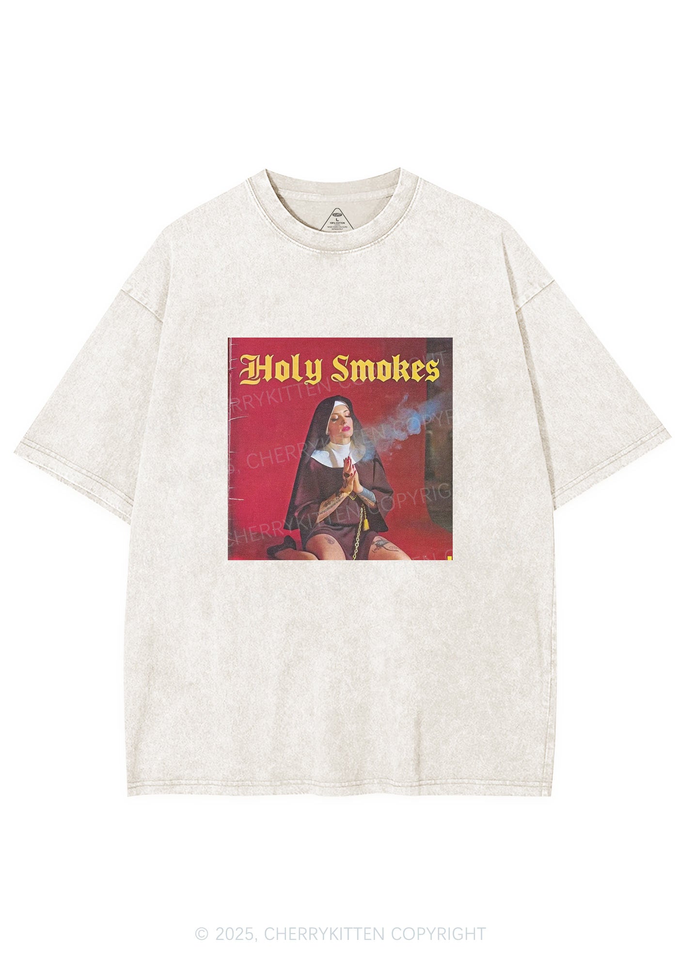 Holy Smokes Y2K Washed Tee Cherrykitten